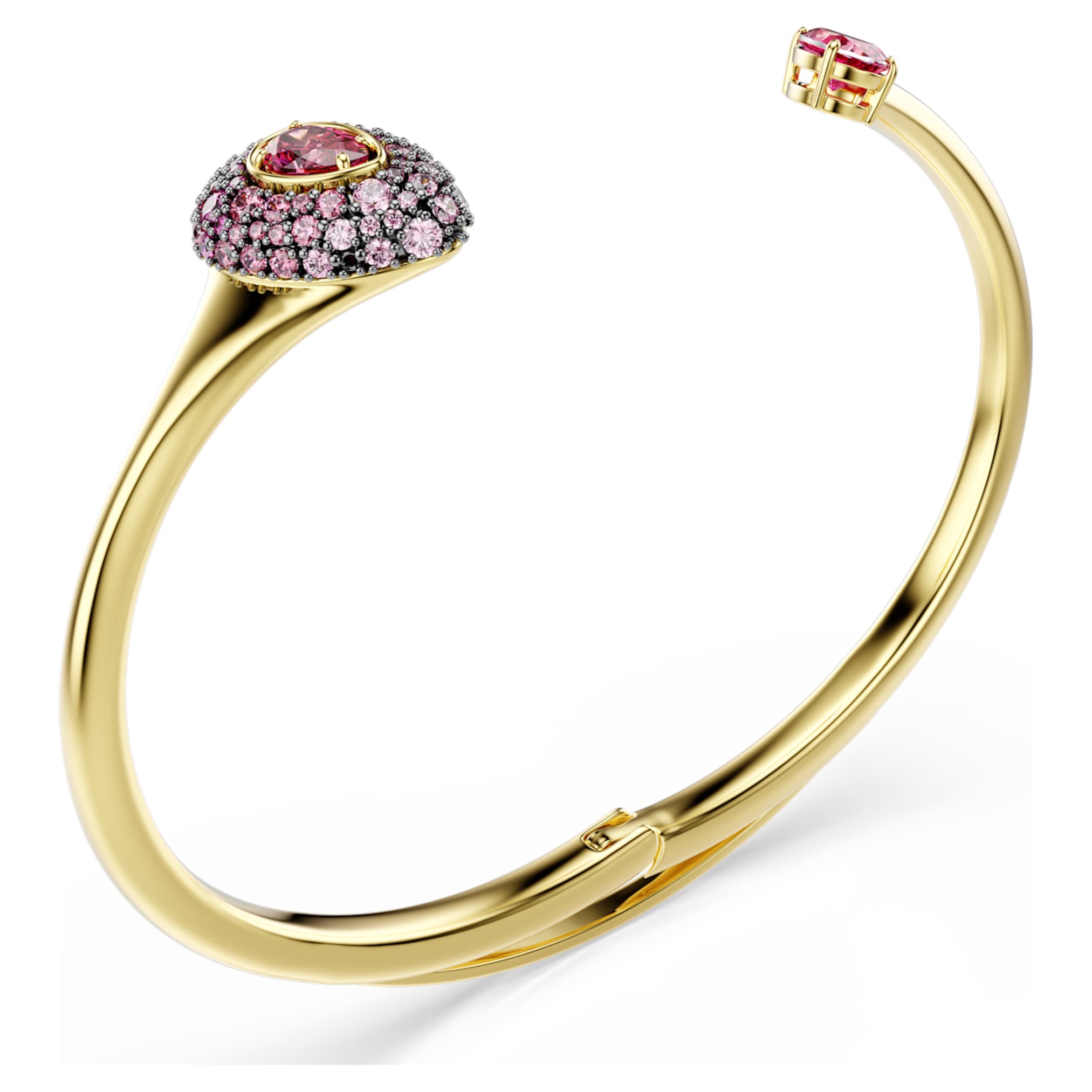 Swarovski Sublima bangle Pear cut, Red, 18K gold finish