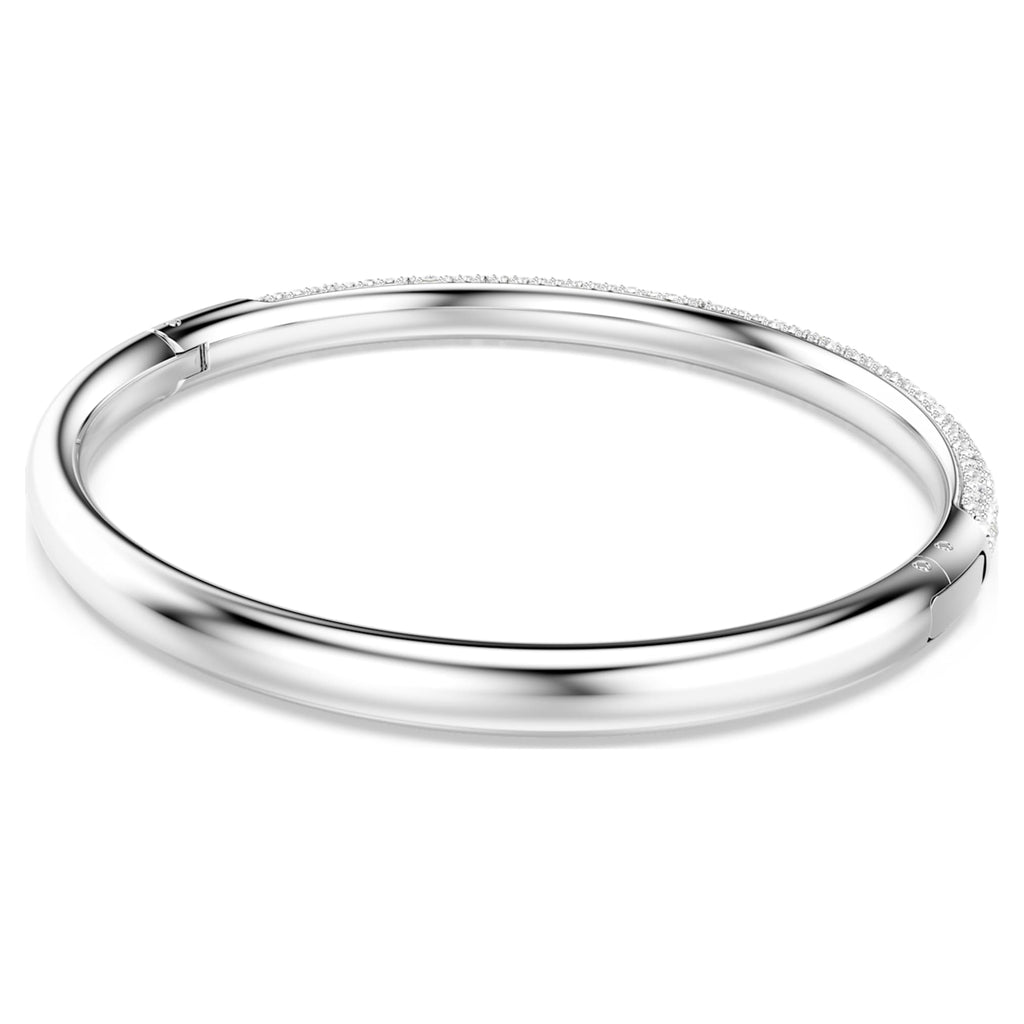 Swarovski Sublima bangle Snow pavé, White, Rhodium plated