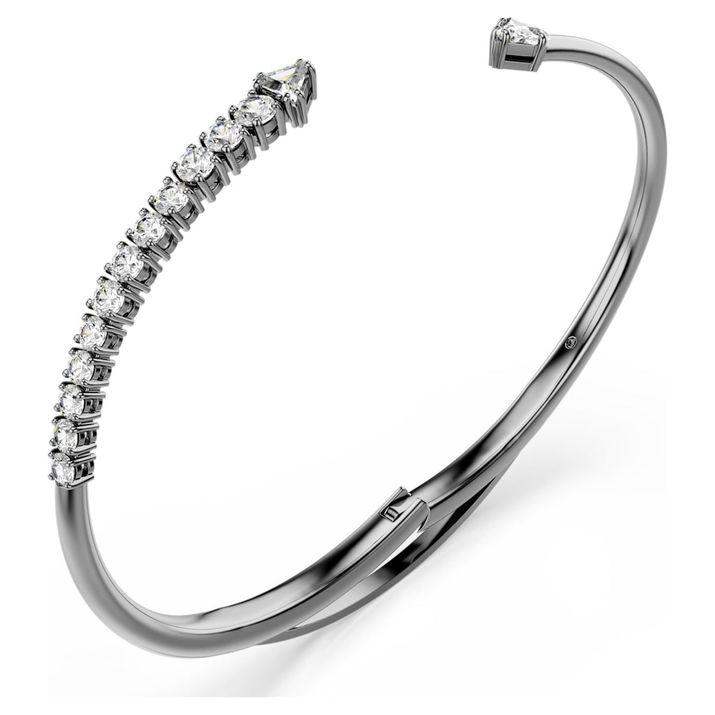 Swarovski Sublima bangle White, Ruthenium plated