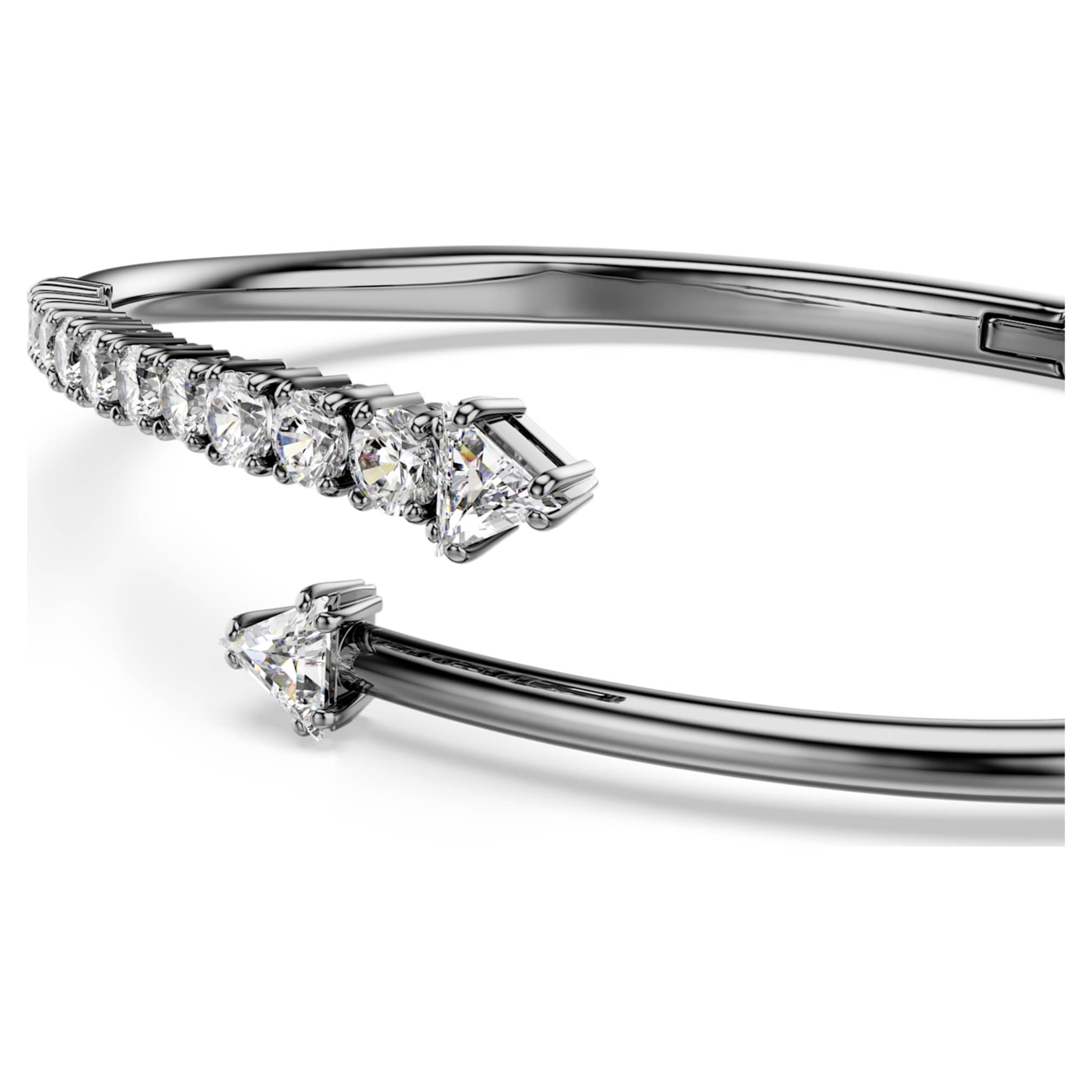 Swarovski Sublima bangle White, Ruthenium plated