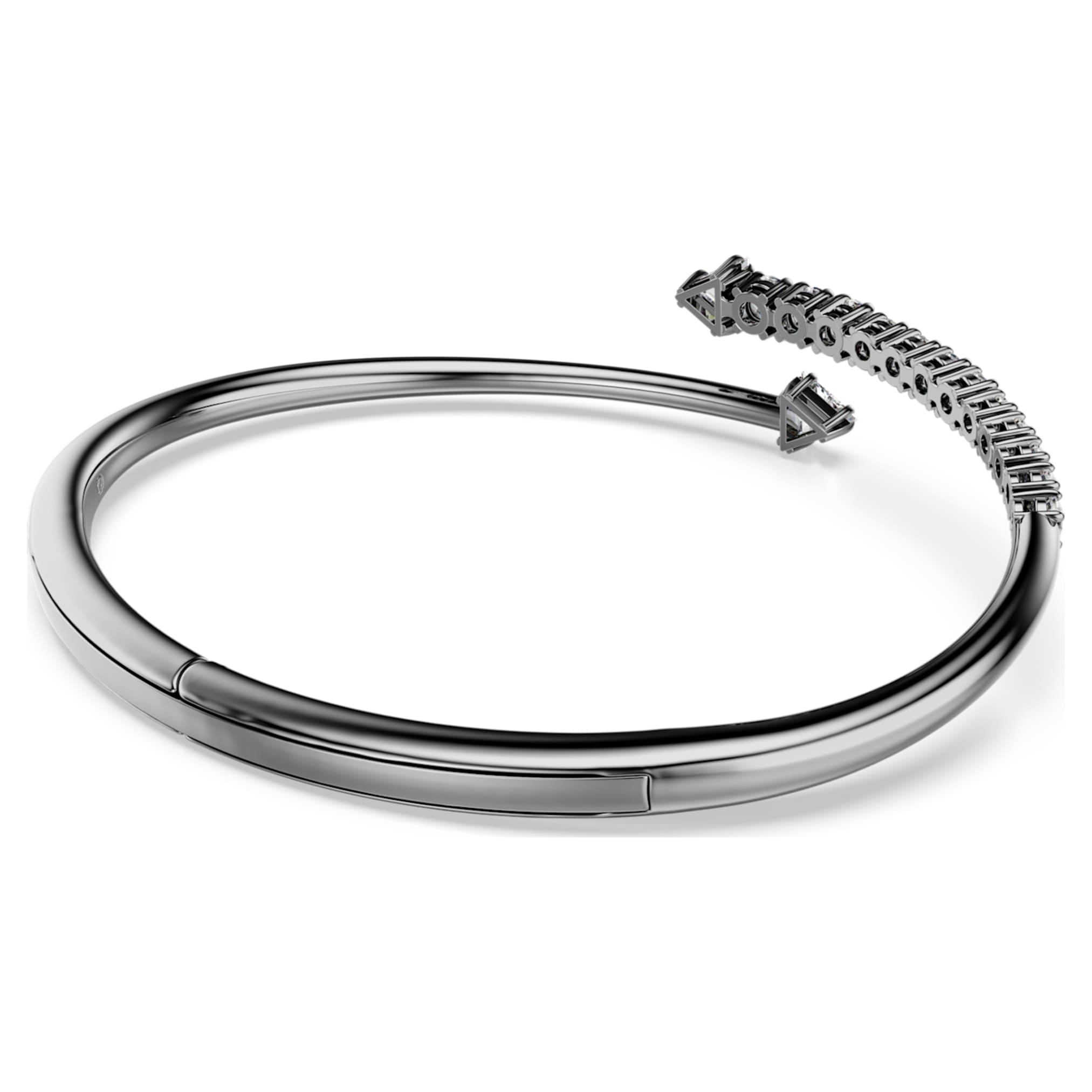 Swarovski Sublima bangle White, Ruthenium plated