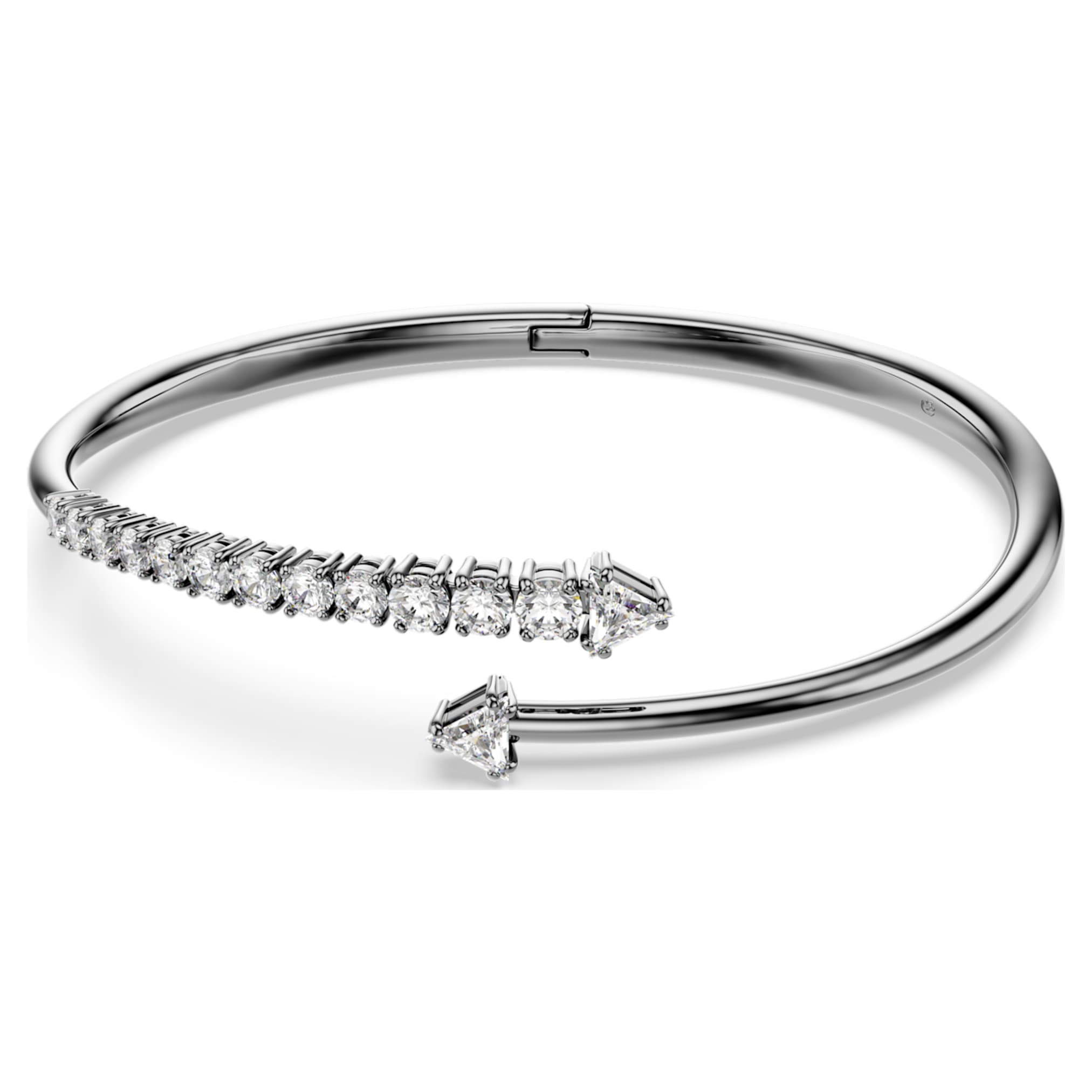 Swarovski Sublima bangle White, Ruthenium plated
