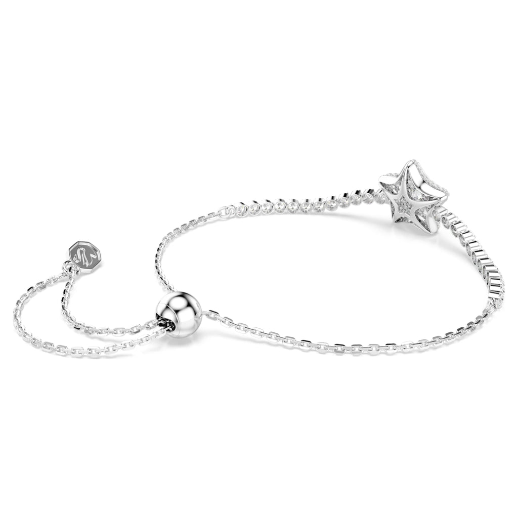 Swarovski Sublima bracelet Round cut, Star, White, Rhodium plated