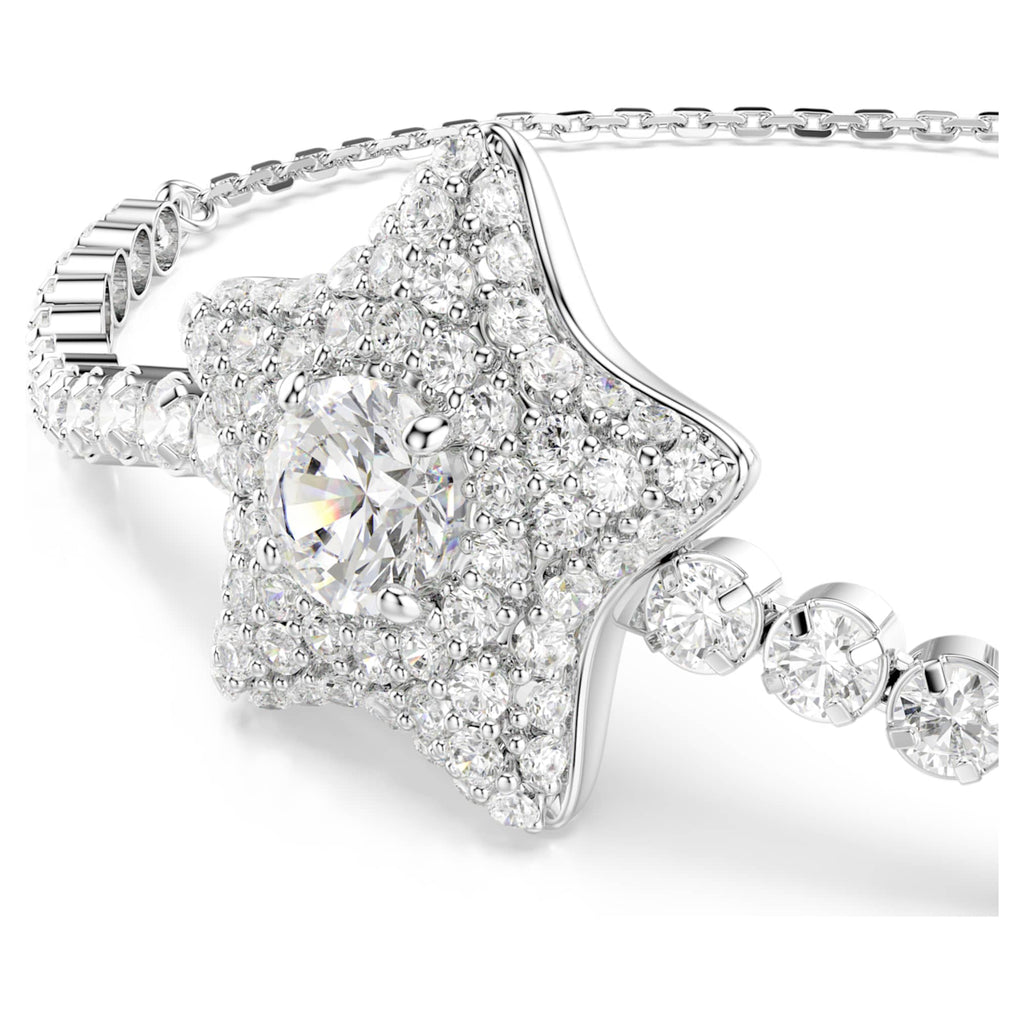 Swarovski Sublima bracelet Round cut, Star, White, Rhodium plated