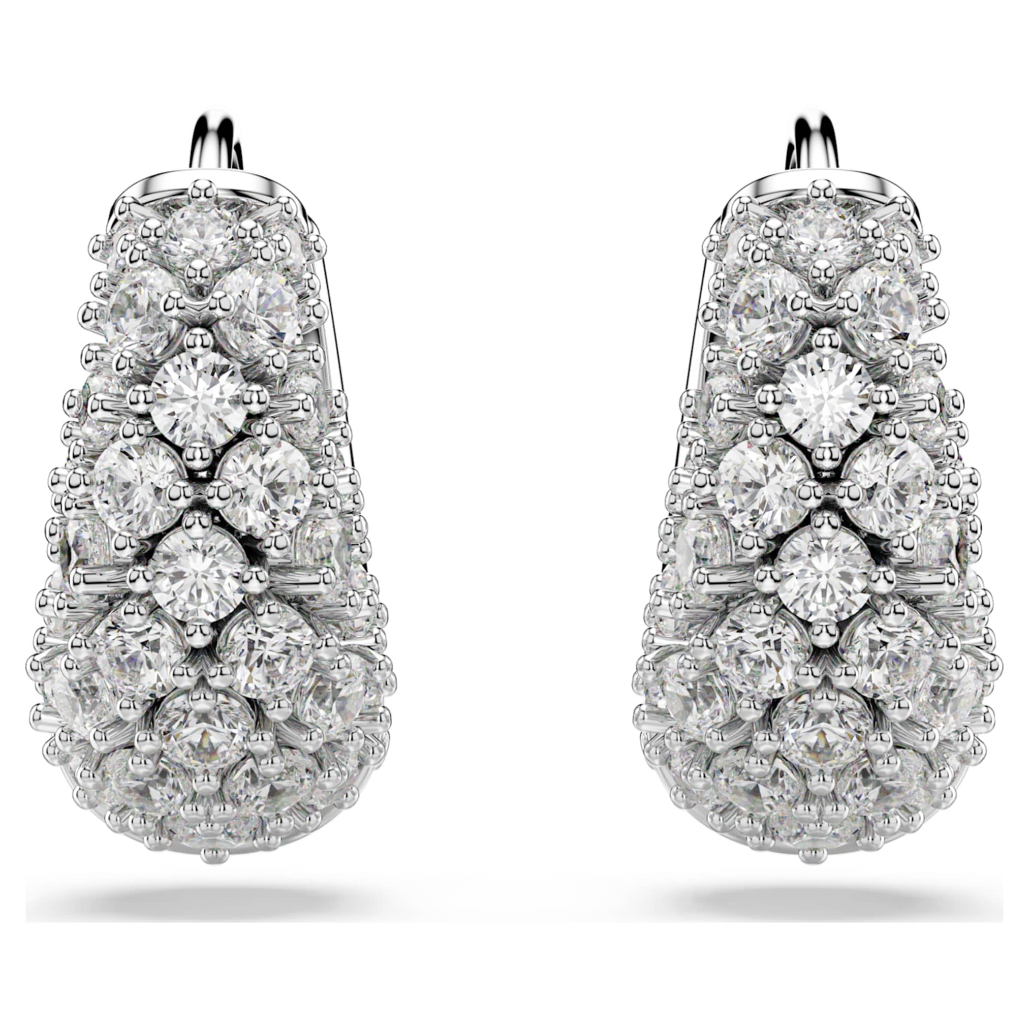 Swarovski Sublima earrings White, Rhodium plated