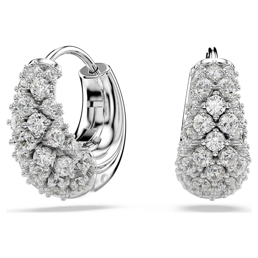 Swarovski Sublima earrings White, Rhodium plated