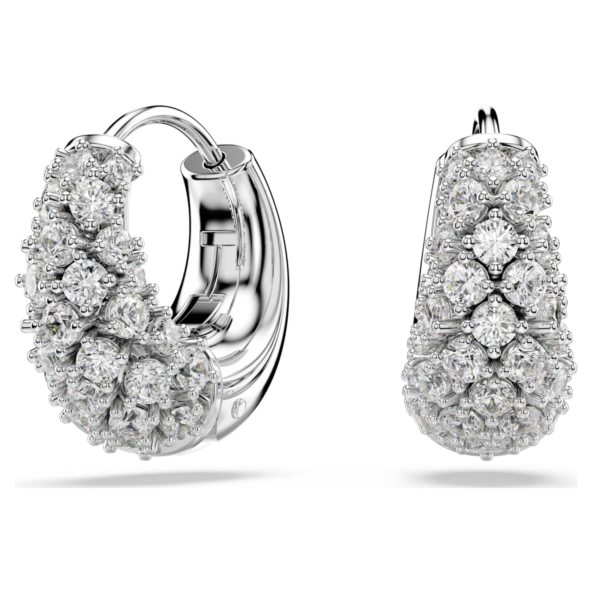 Swarovski Sublima earrings White, Rhodium plated