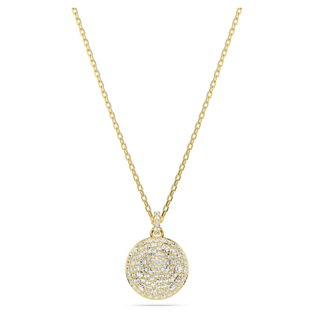 Swarovski Sublima layered pendant White, 18K gold finish