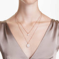 Swarovski Sublima layered pendant White, 18K gold finish