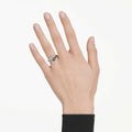 Swarovski Sublima open ring Mixed cuts, White, Ruthenium plated