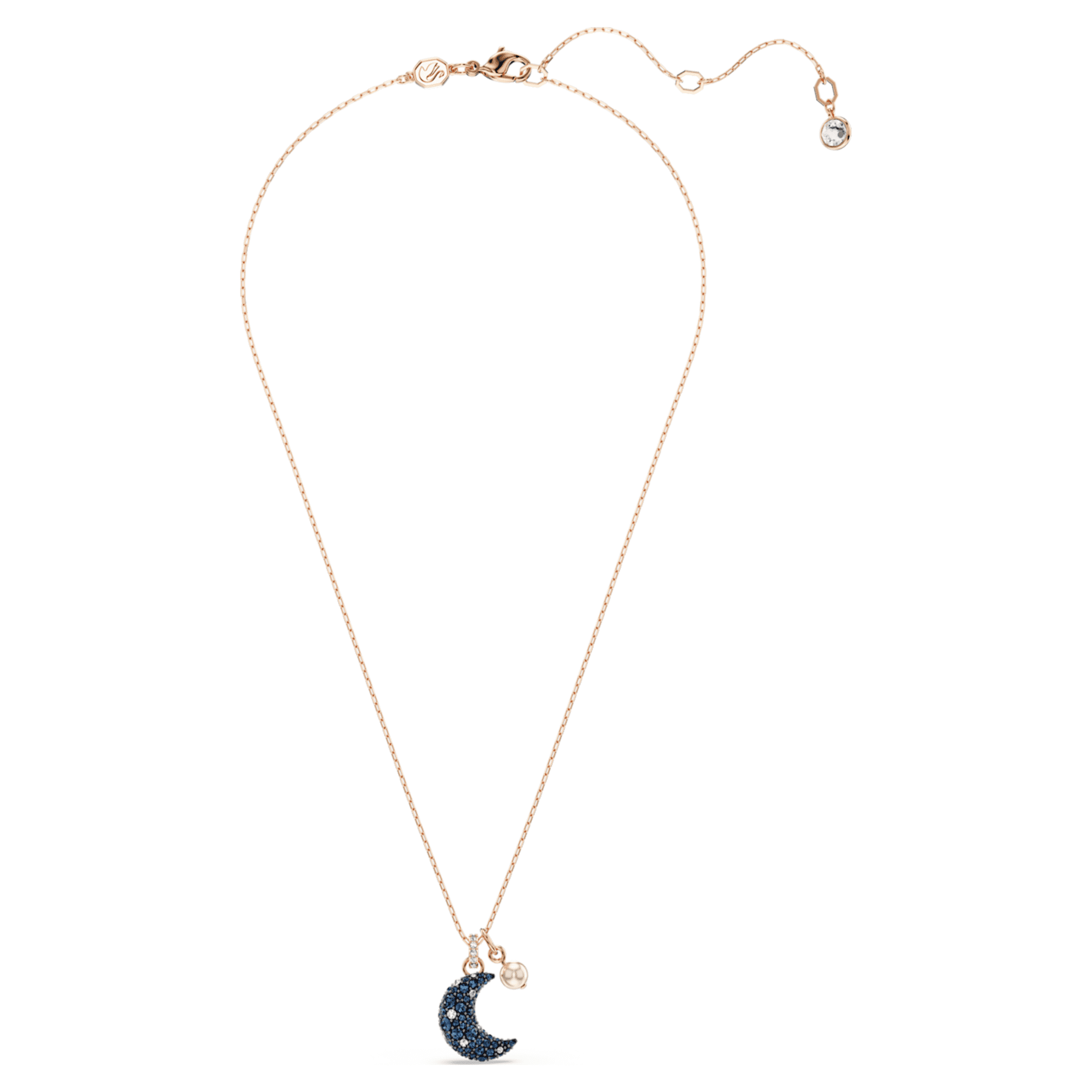 Swarovski Sublima pendant Crystal pearl, Moon, Multicolored, 18K rose gold finish