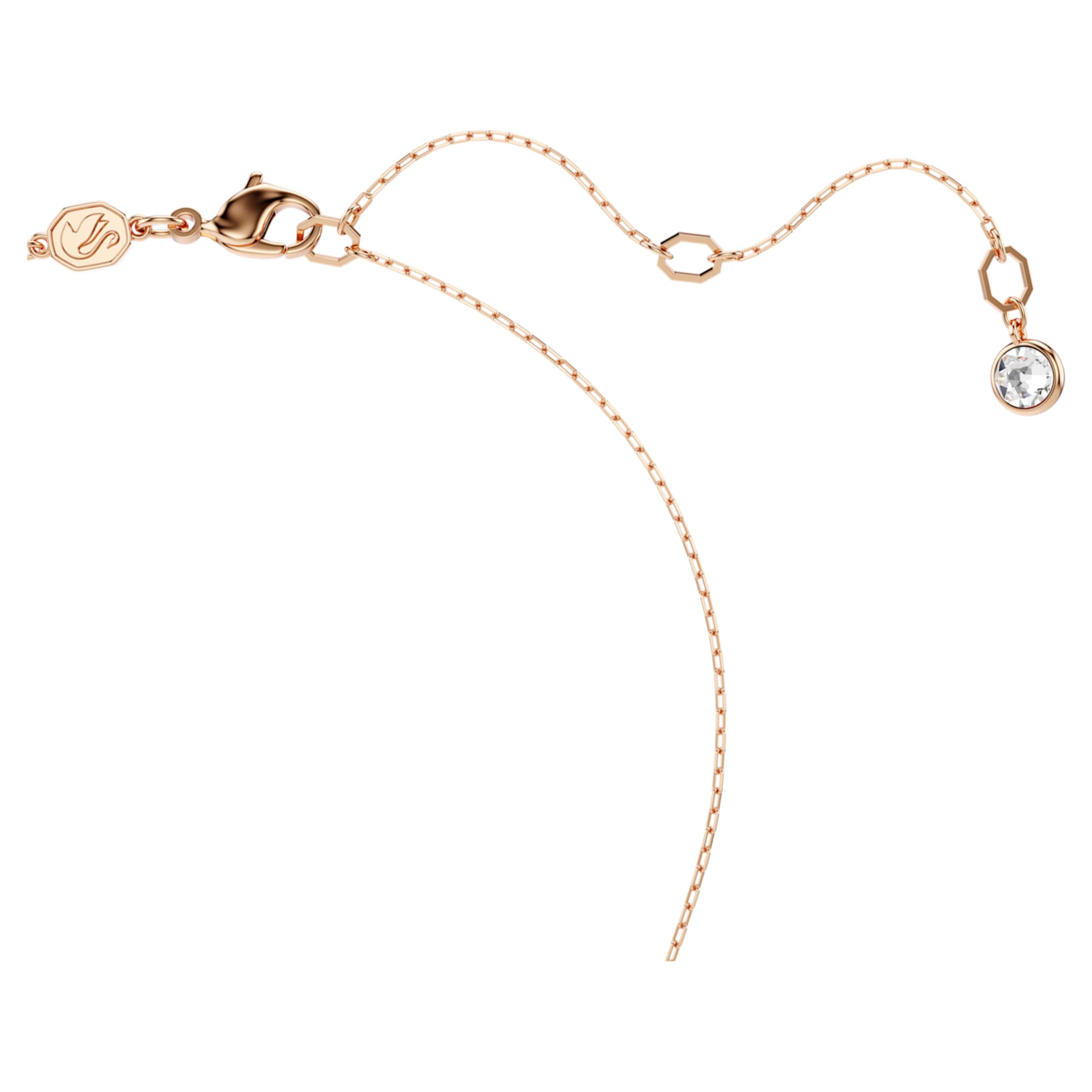 Swarovski Sublima pendant Crystal pearl, Moon, Multicolored, 18K rose gold finish