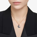 Swarovski Sublima pendant Crystal pearl, Moon, Multicolored, 18K rose gold finish