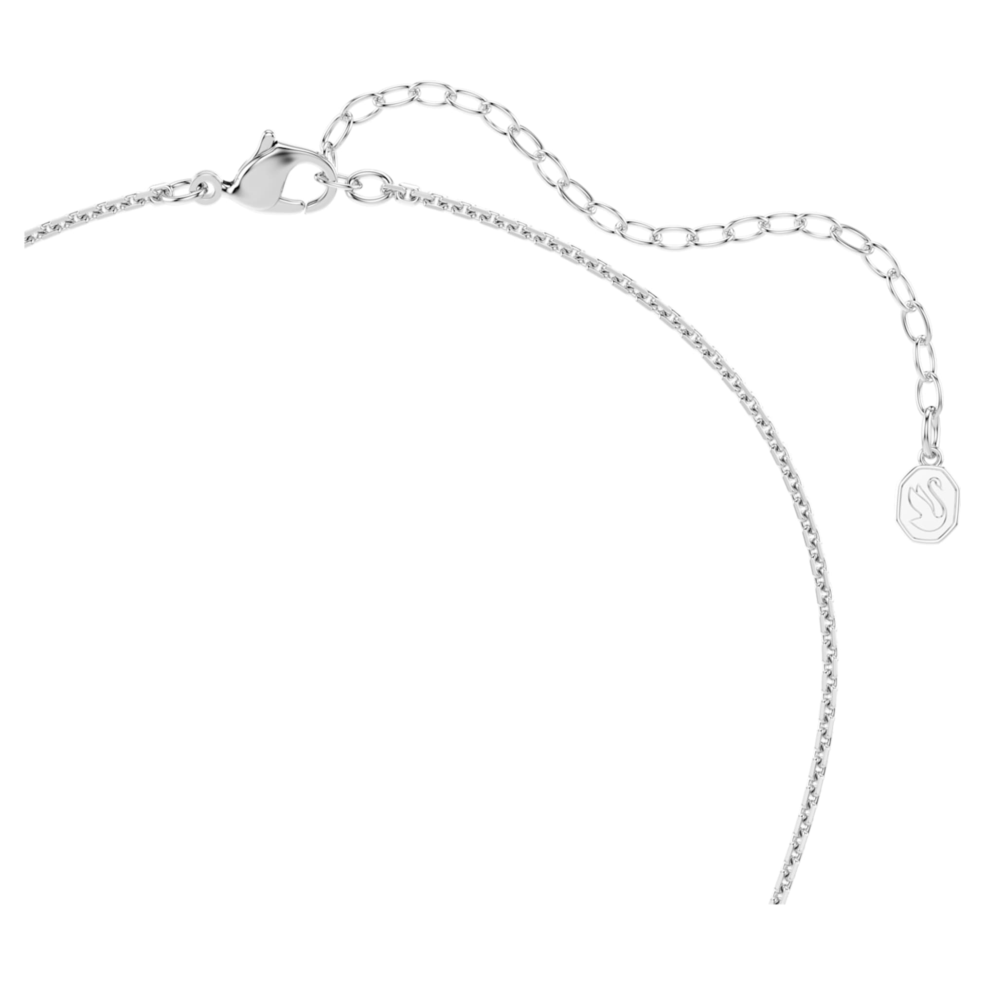 Swarovski Sublima pendant Round cut, White, Rhodium plated
