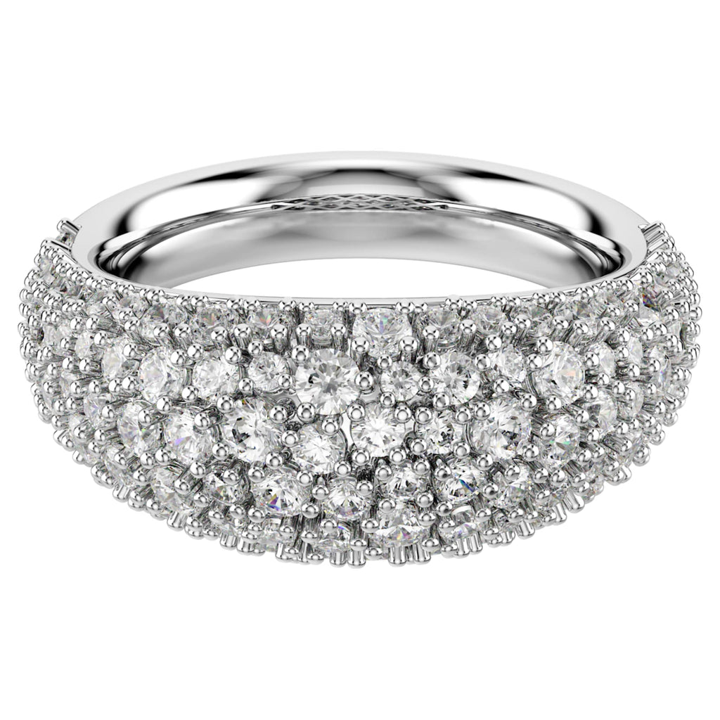 Swarovski Sublima ring White, Rhodium plated