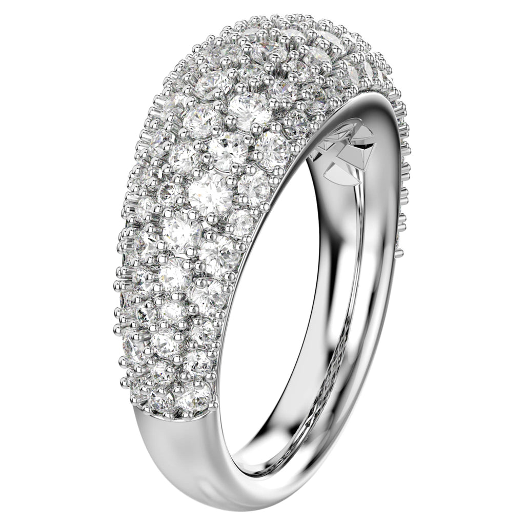 Swarovski Sublima ring White, Rhodium plated