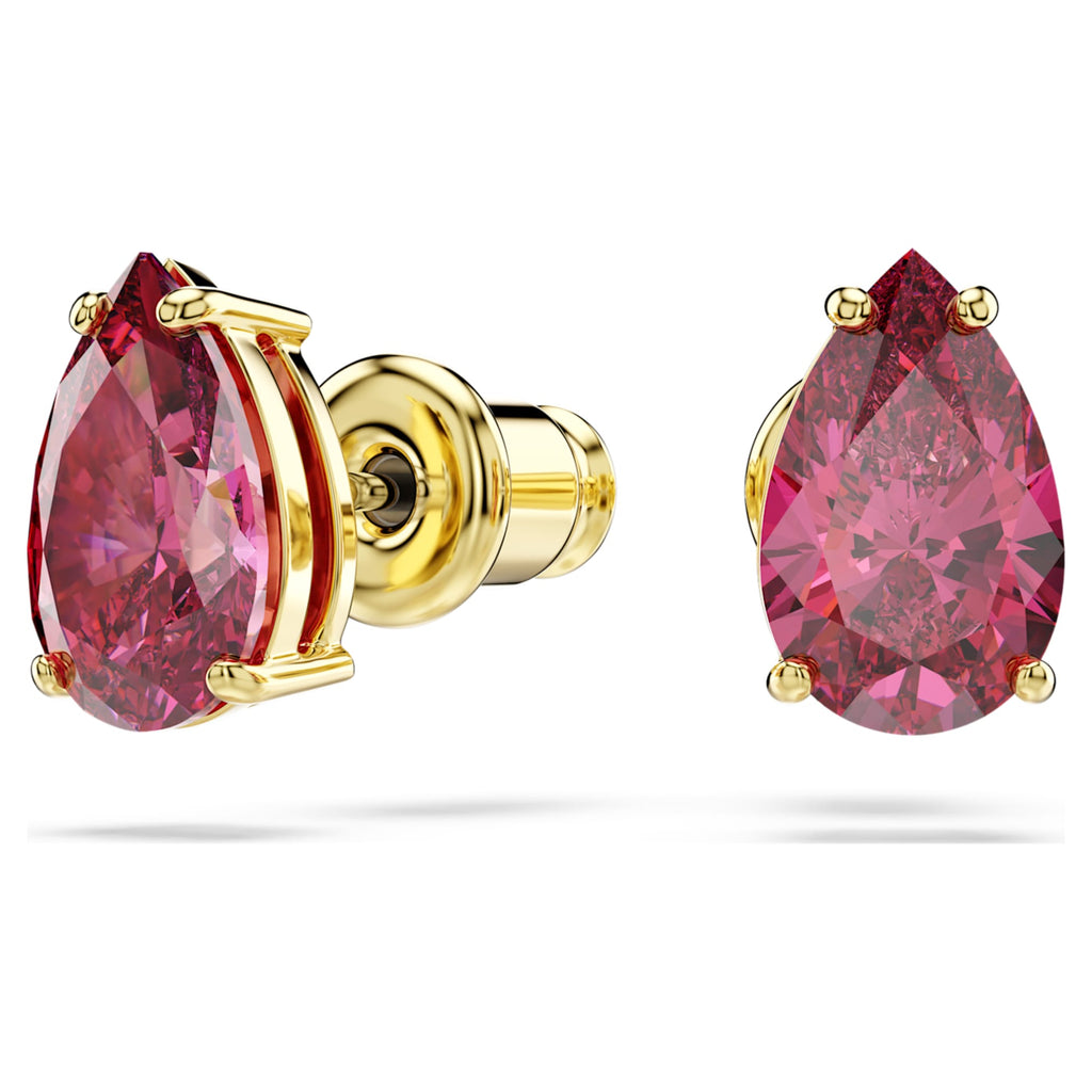 Swarovski Sublima set Set (2), Pear cut, Red, 18K gold finish