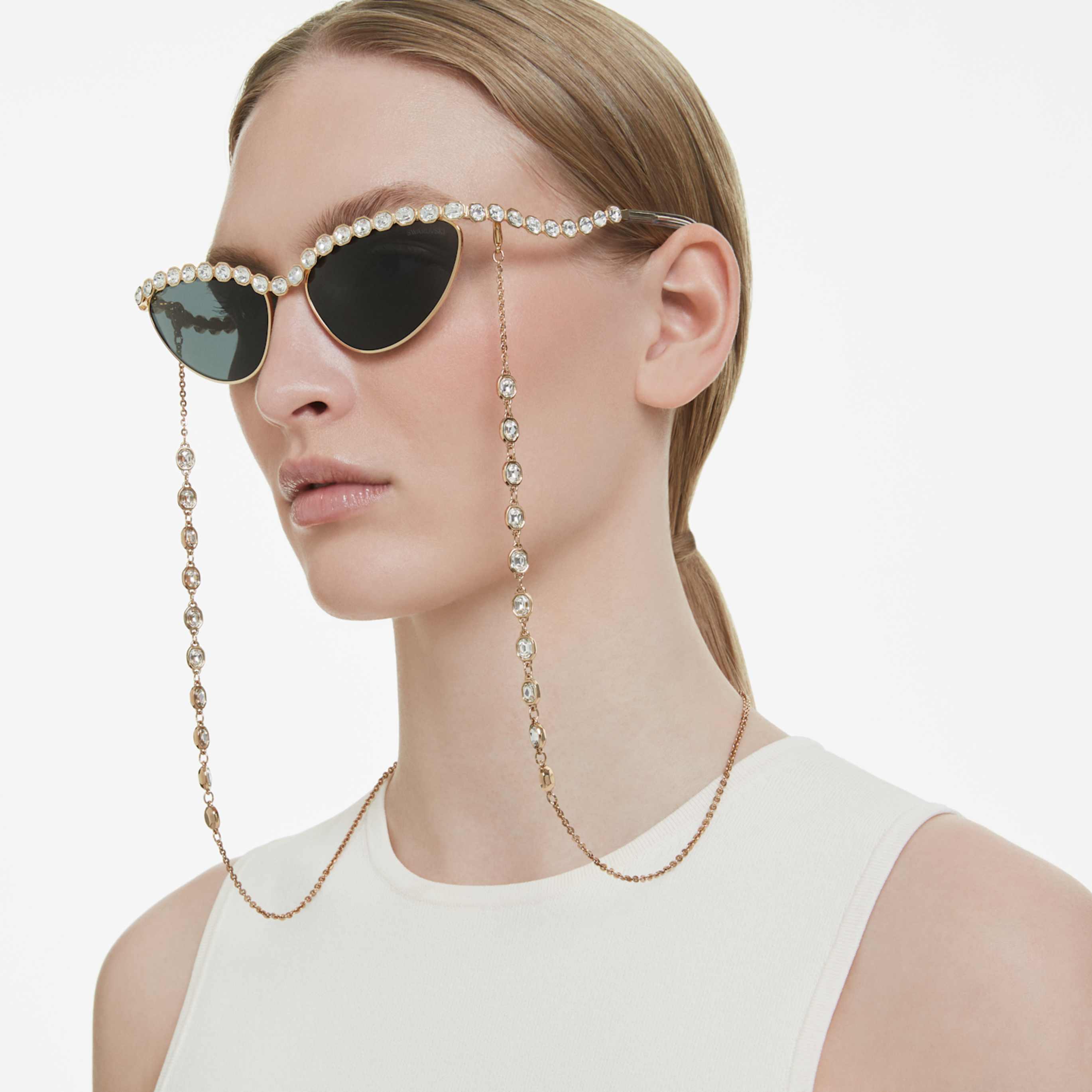 Swarovski Sunglasses Cat-eye shape, Chain, Gray