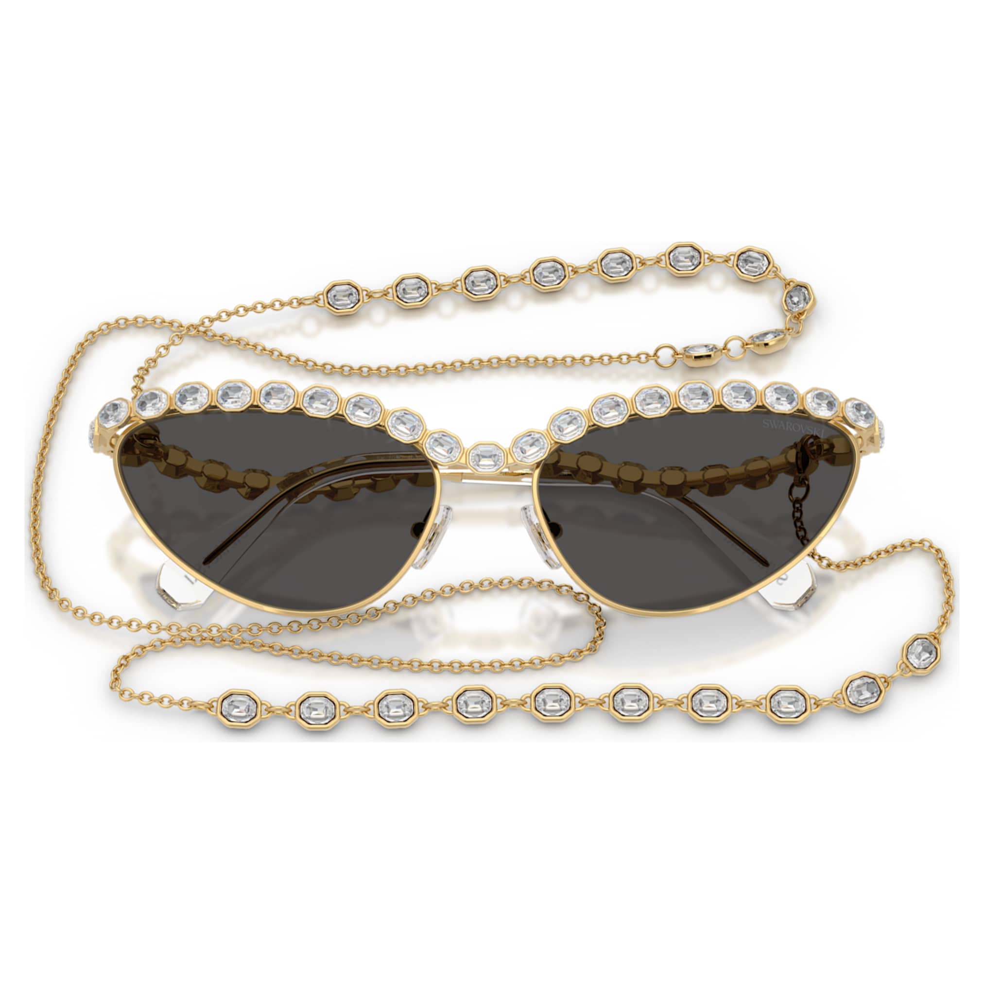 Swarovski Sunglasses Cat-eye shape, Chain, Gray