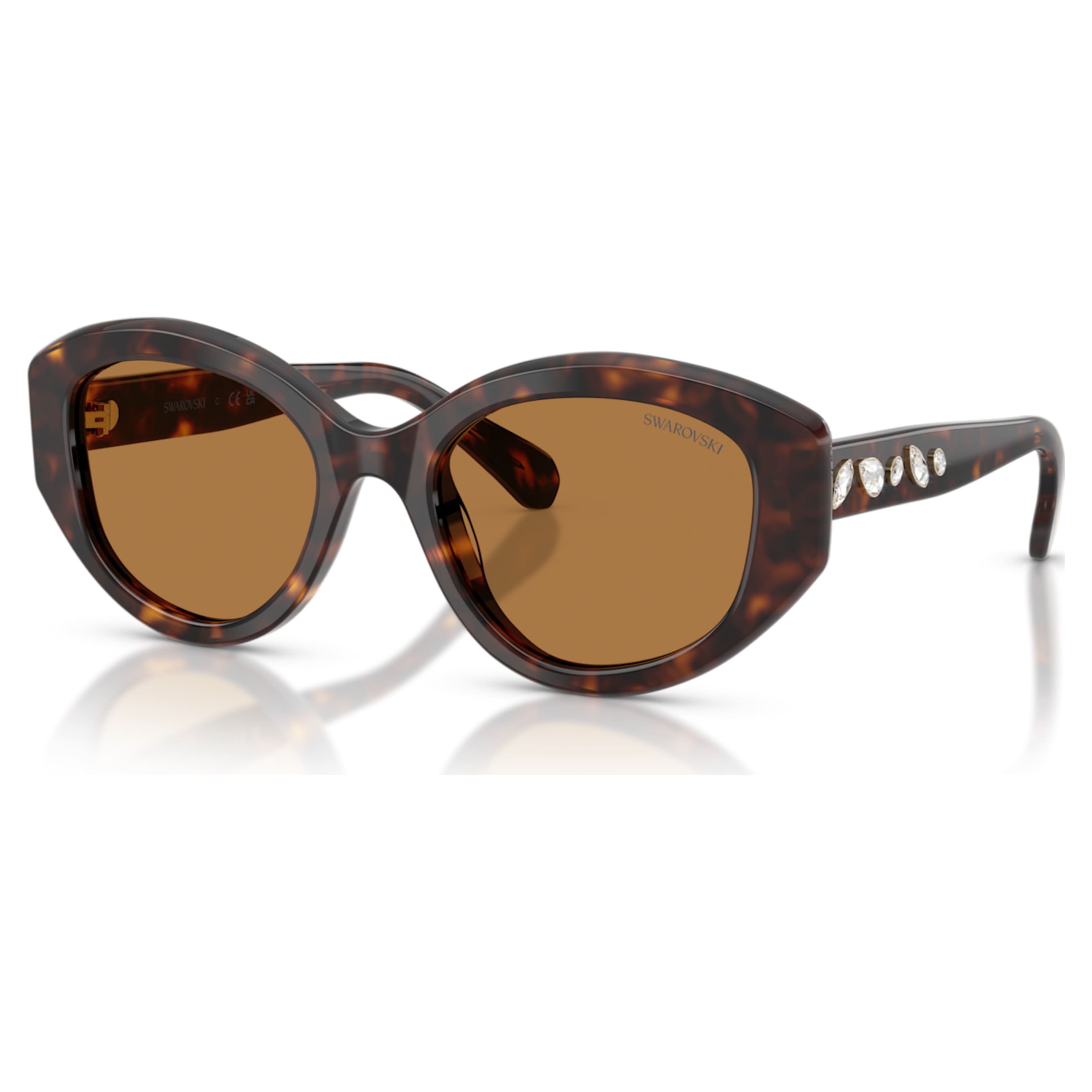 Swarovski Sunglasses Cat-eye shape, SK6008, Brown