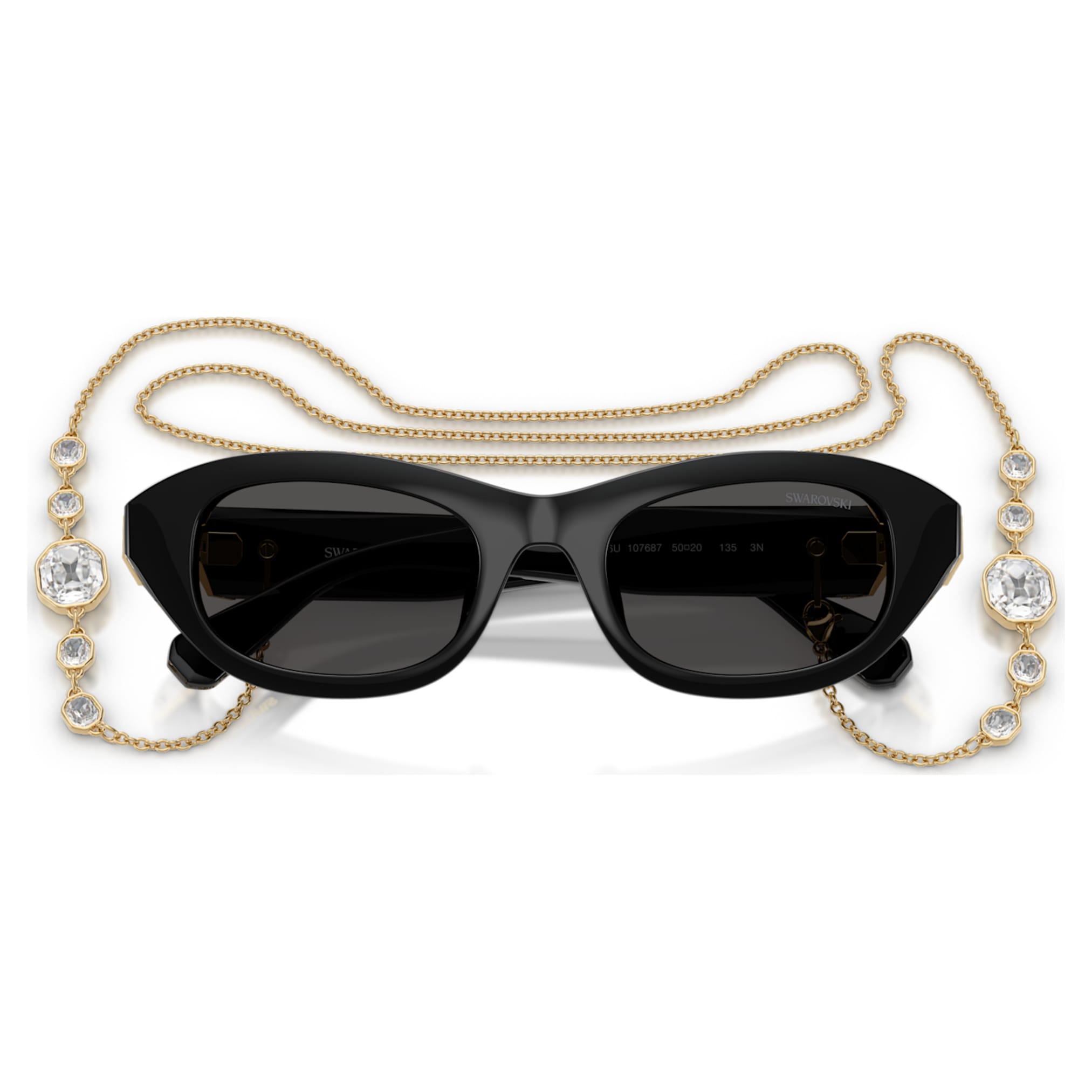 Swarovski Sunglasses Pillow shape, Black