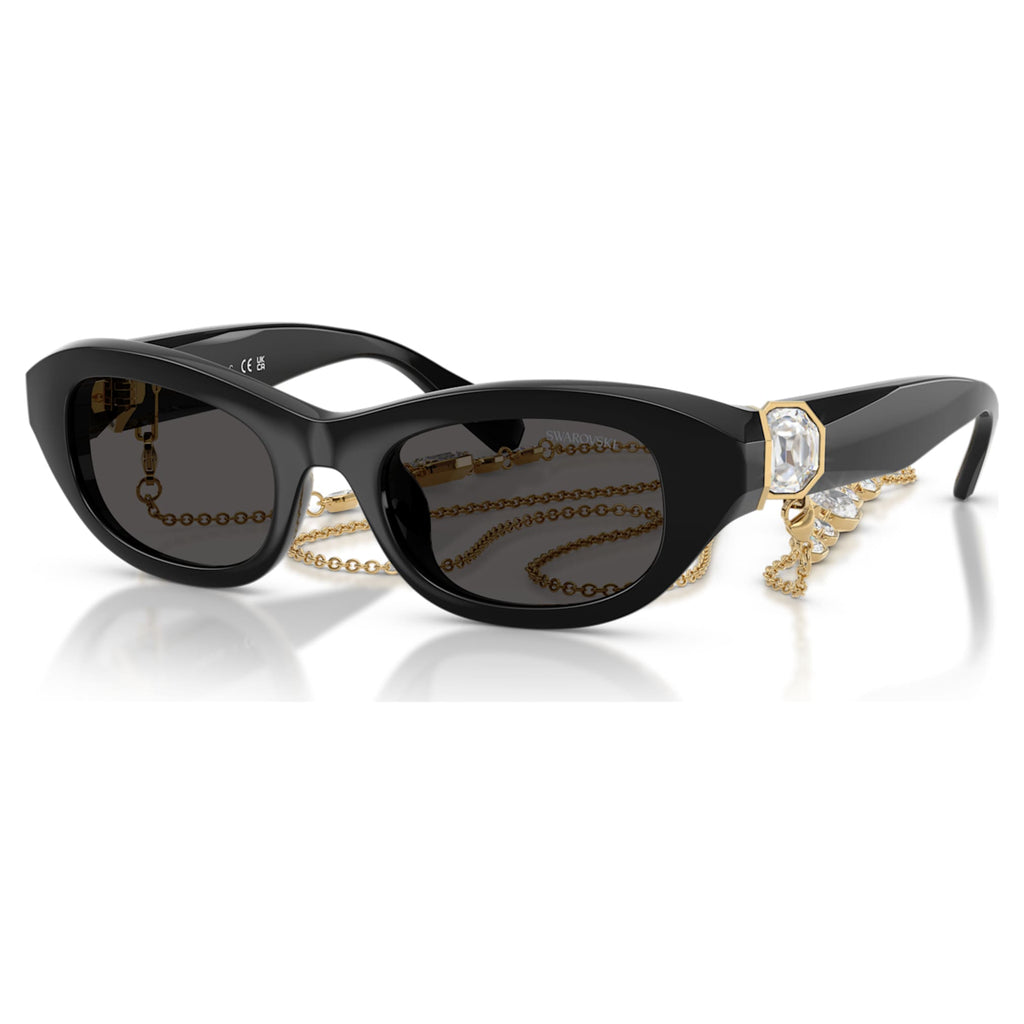 Swarovski Sunglasses Pillow shape, Black