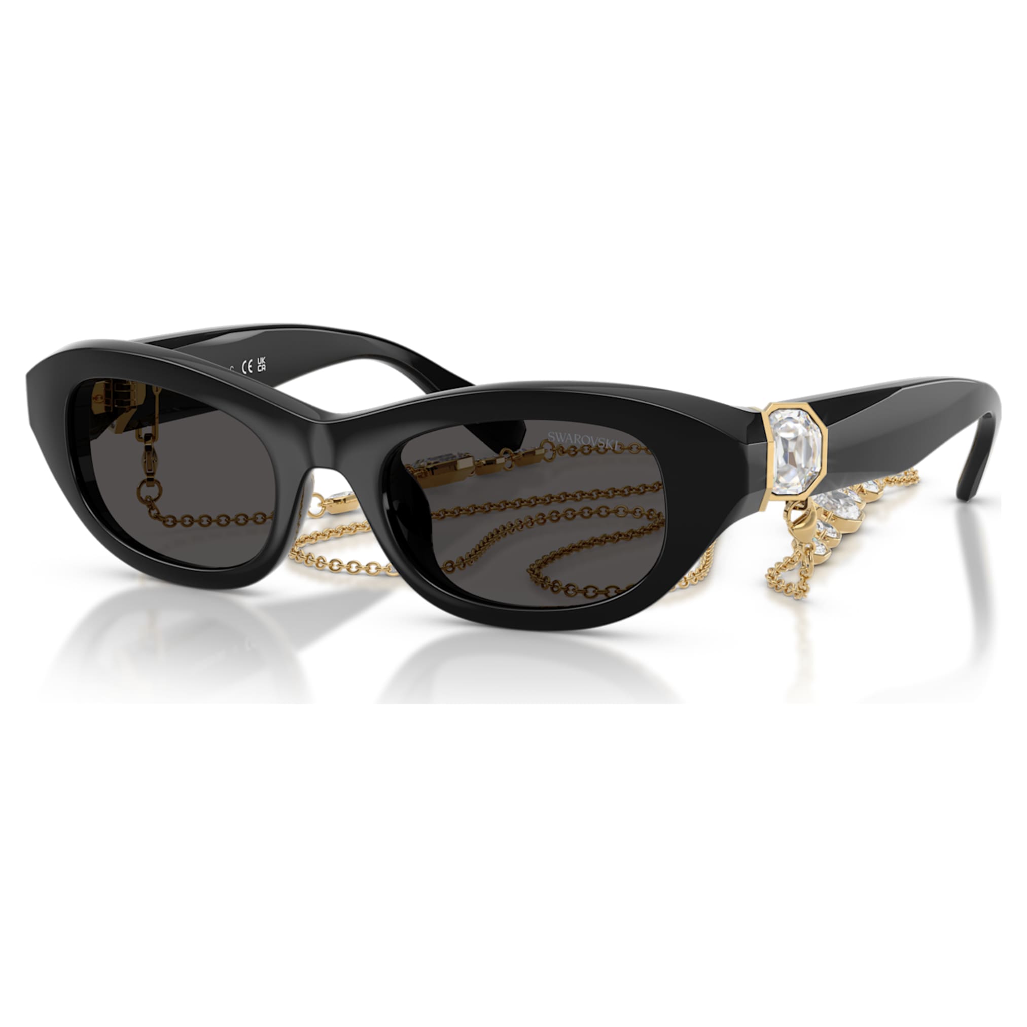 Swarovski Sunglasses Pillow shape, Black