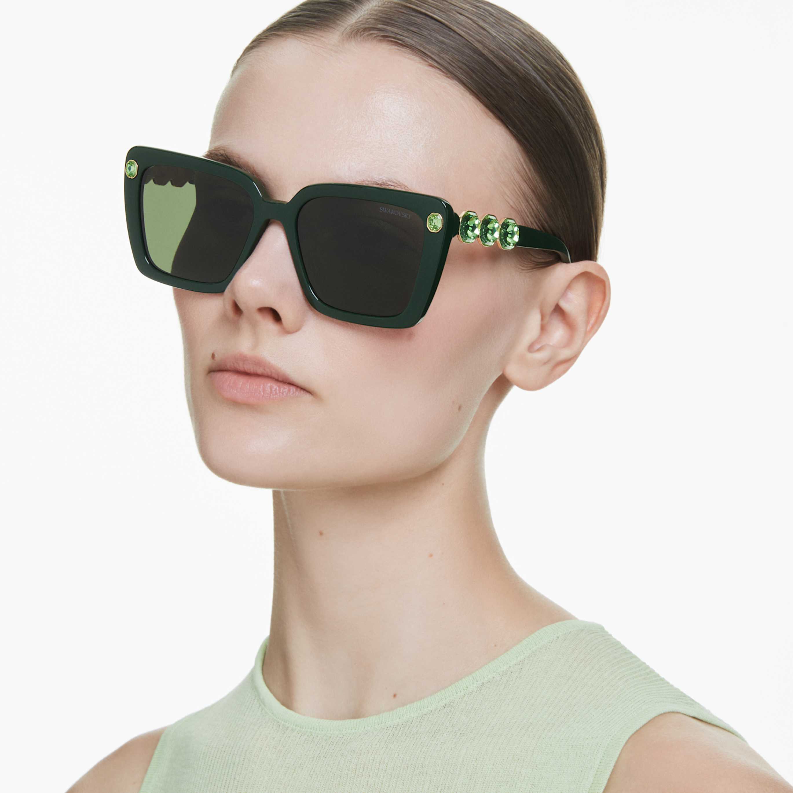 Swarovski Sunglasses Square shape, SK6032, Black