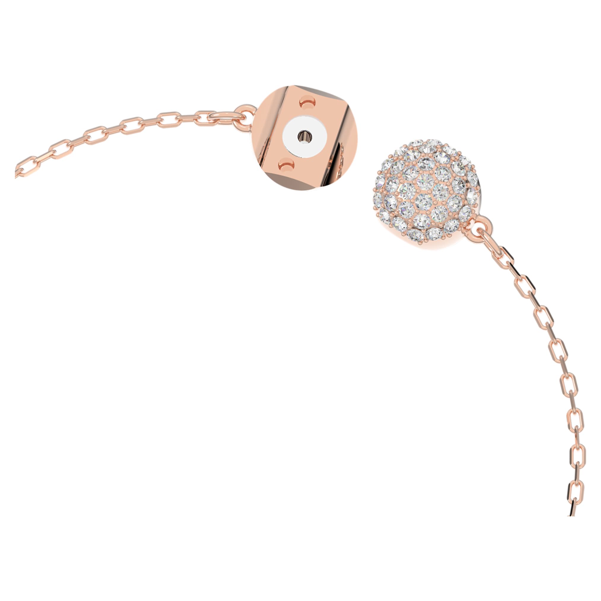 Swarovski Swan bracelet Swan, Pink, 18K rose gold finish