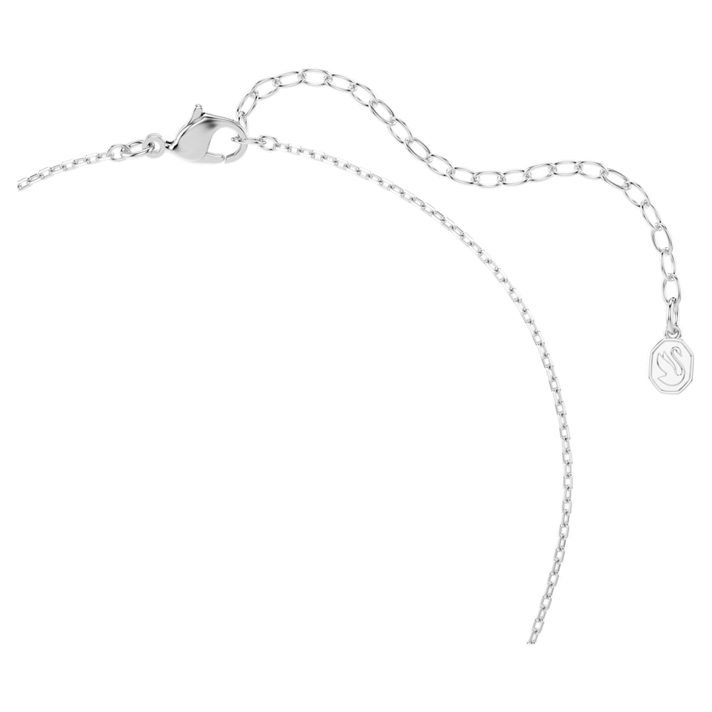 Swarovski Swan pendant Mixed cuts, Swan, White, Rhodium plated
