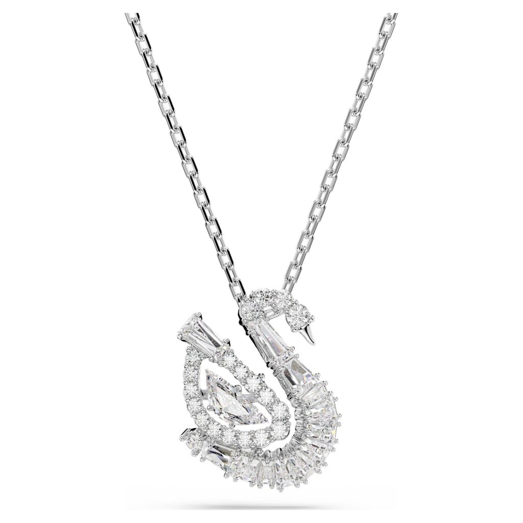 Swarovski Swan pendant Mixed cuts, Swan, White