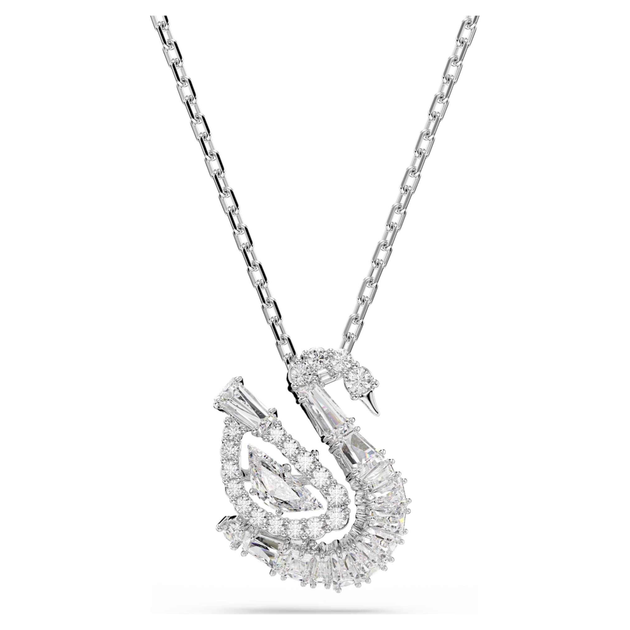 Swarovski Swan pendant Mixed cuts, Swan, White