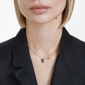 Swarovski Swan pendant Swan, Black, Mixed metal finish