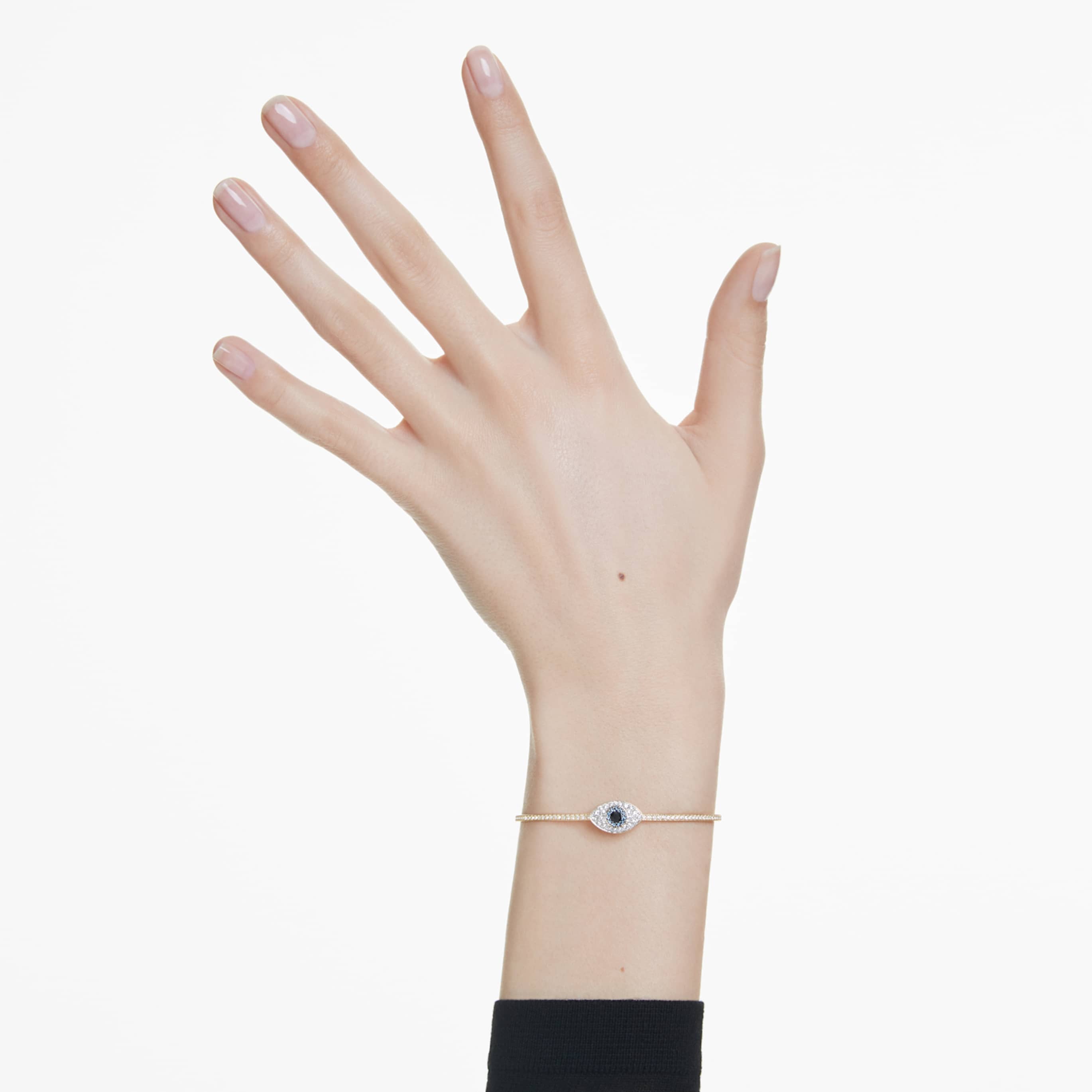 Swarovski Symbolica bangle Eye, Multicolored, 18K rose gold finish