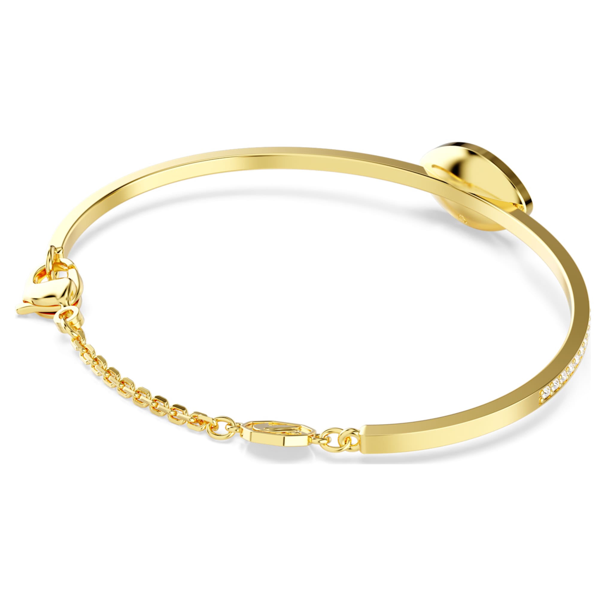 Swarovski Symbolica bangle Evil eye, Blue, 18K gold finish