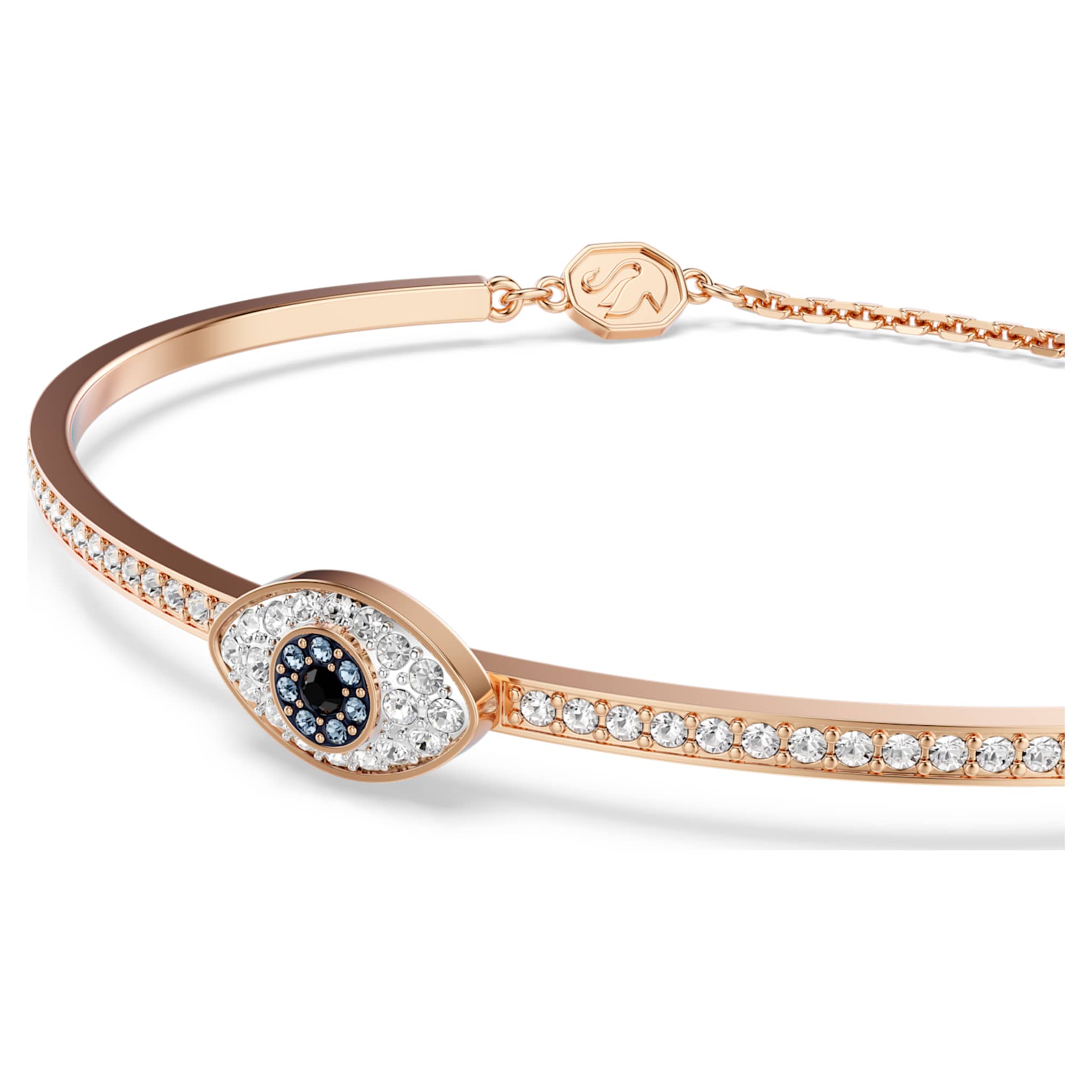 Swarovski Symbolica bangle Eye, Multicolored, 18K rose gold finish