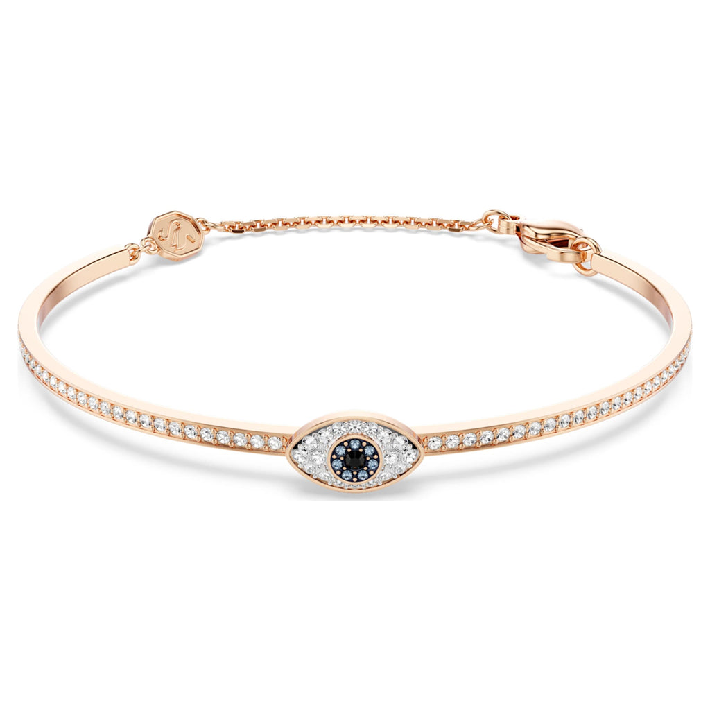 Swarovski Symbolica bangle Eye, Multicolored, 18K rose gold finish
