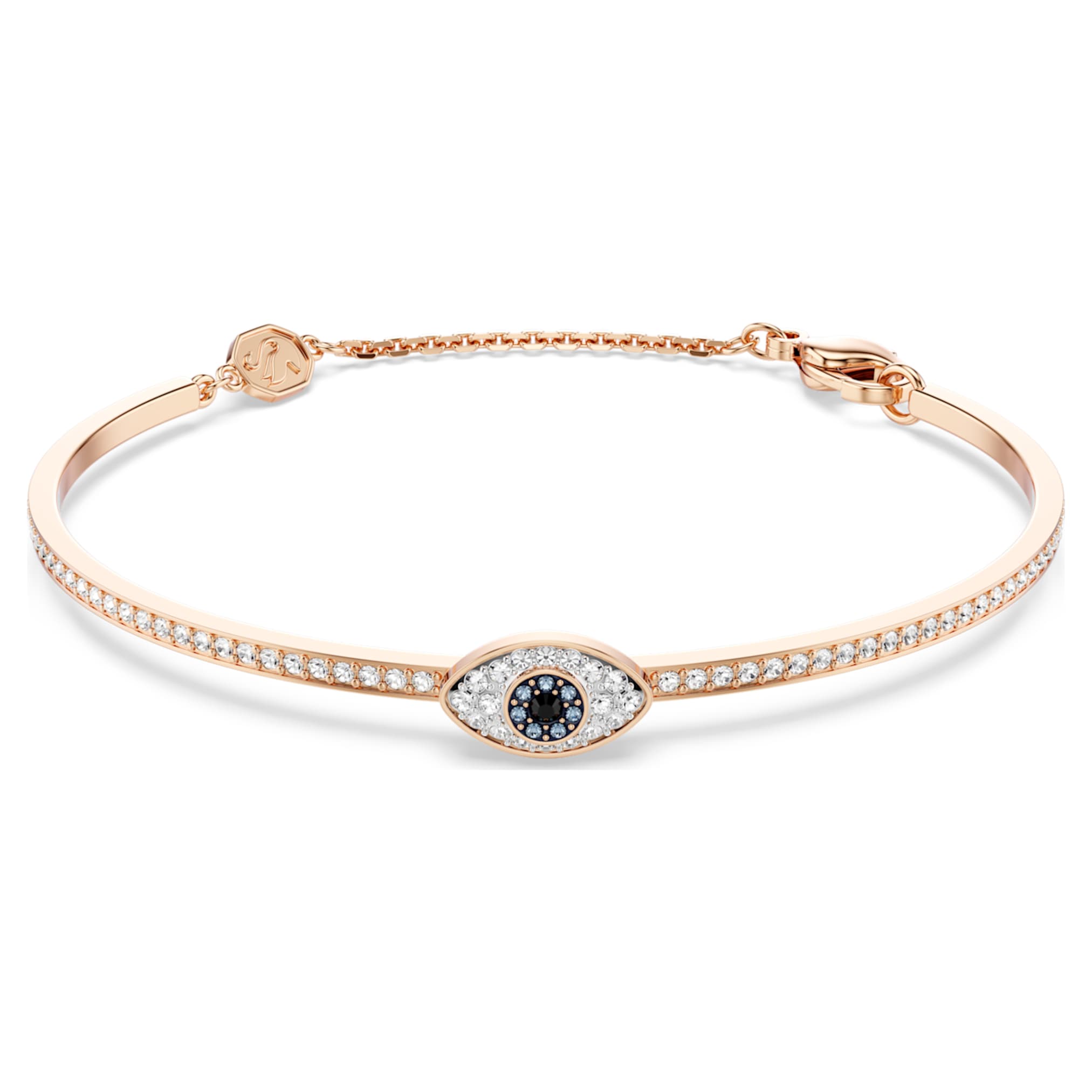 Swarovski Symbolica bangle Eye, Multicolored, 18K rose gold finish