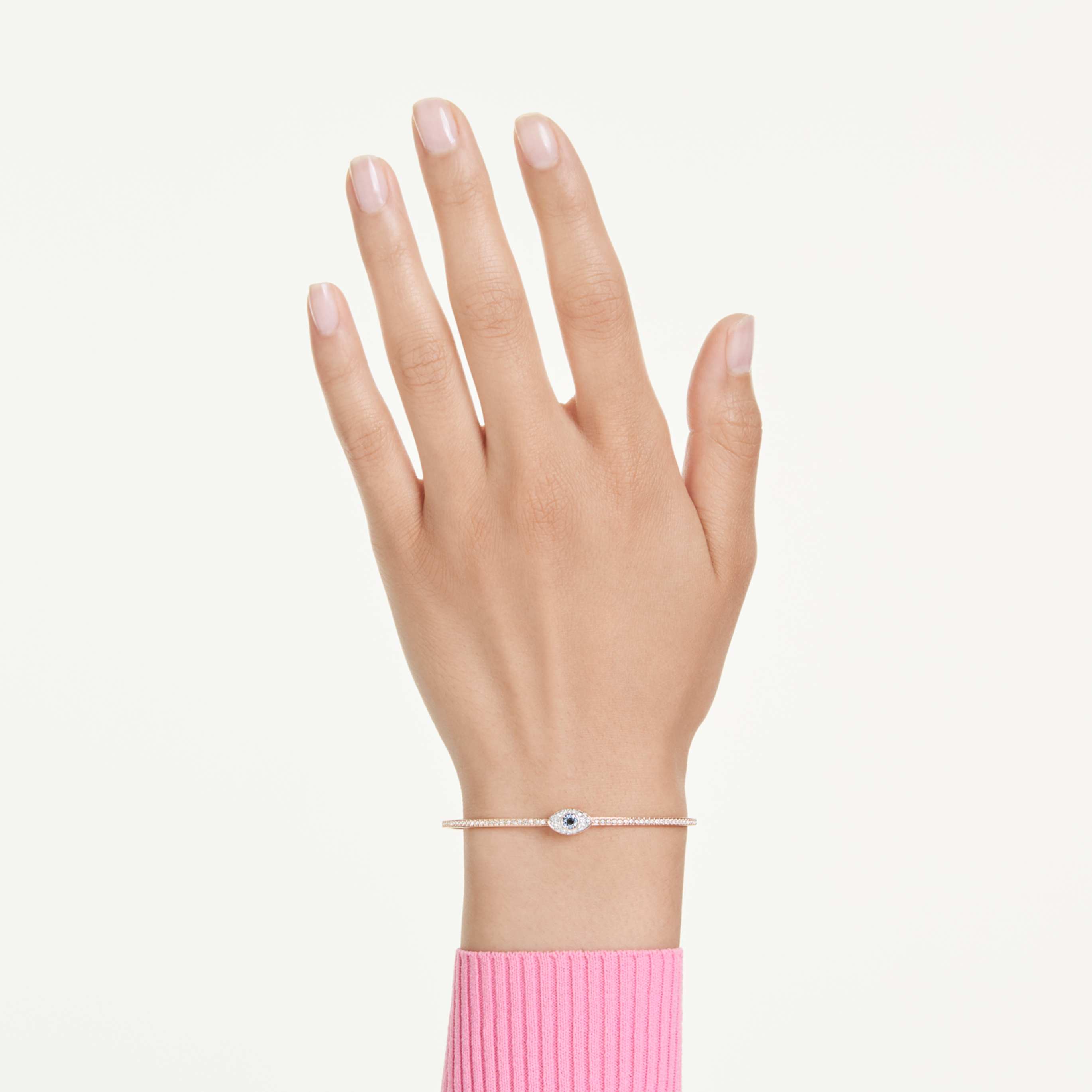 Swarovski Symbolica bangle Eye, Multicolored, 18K rose gold finish