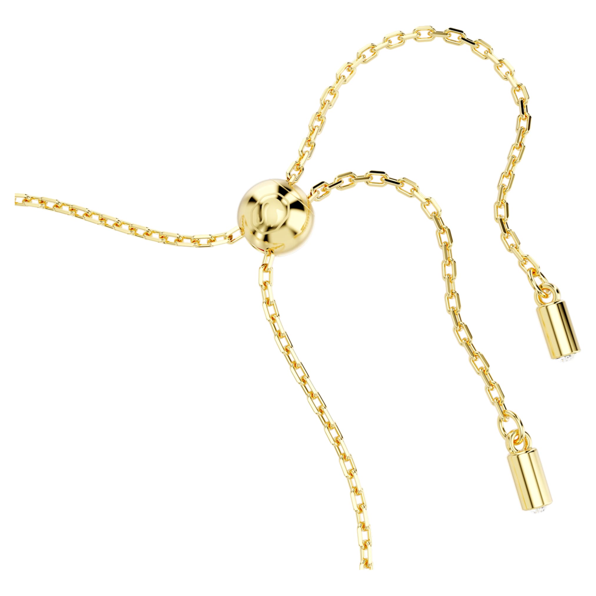 Swarovski Symbolica bracelet Crystal pearl, Clover, evil eye and horseshoe, Blue, 18K gold finish