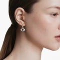 Swarovski Symbolica drop earrings Eye, Multicolored, 18K rose gold finish