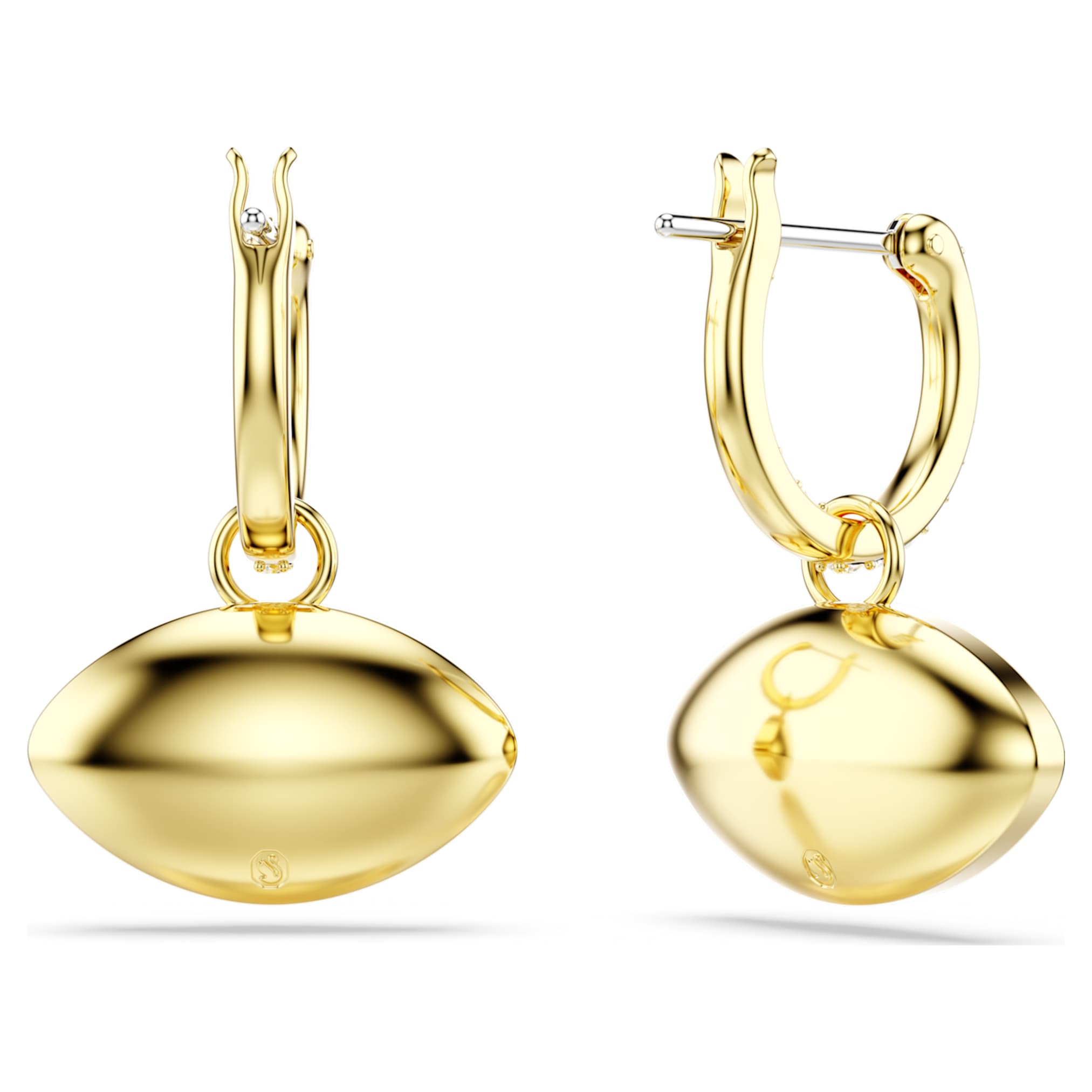 Swarovski Symbolica drop earrings Evil eye, Blue, 18K gold finish