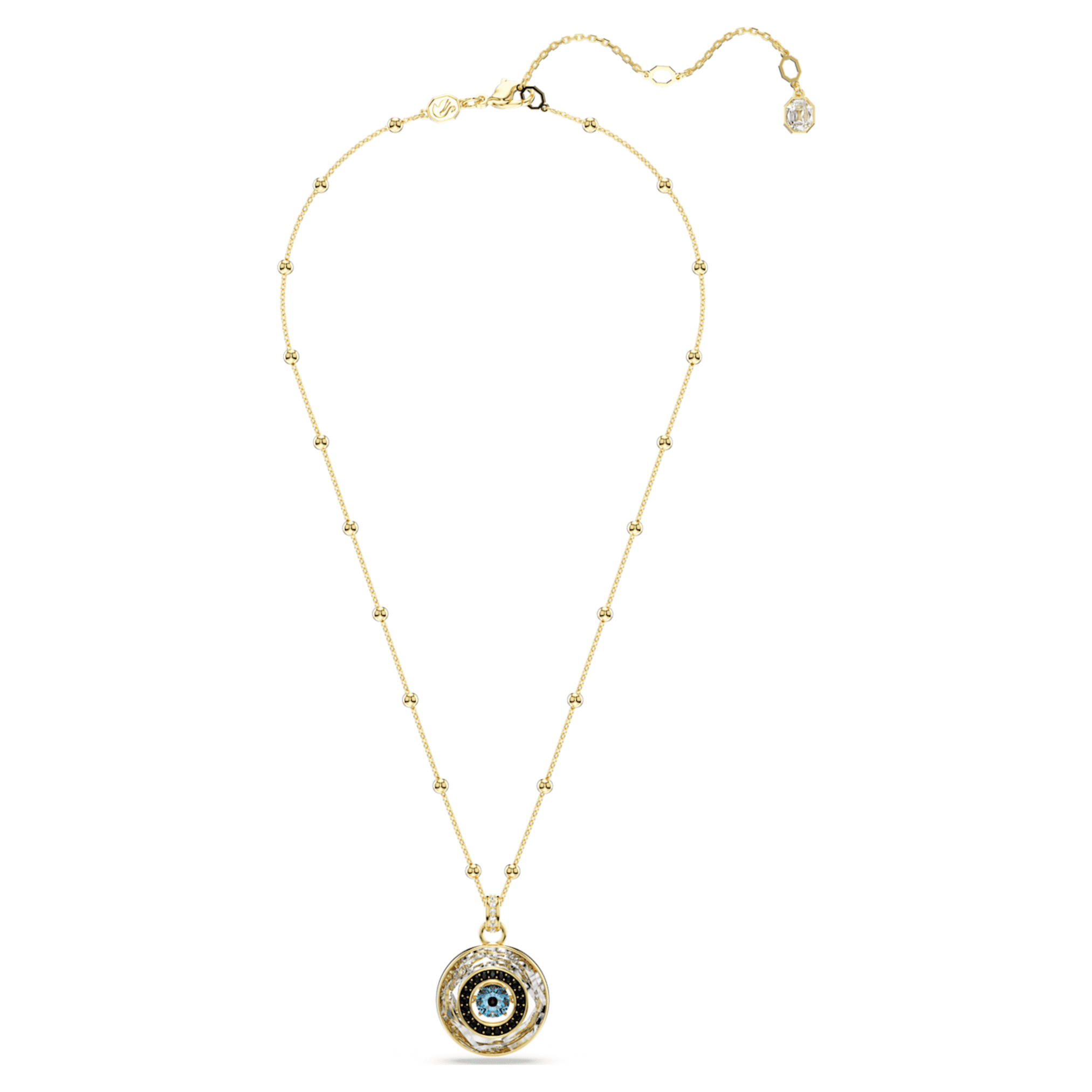 Swarovski Symbolica pendant Evil eye, Medium, Multicolored, 18K gold finish