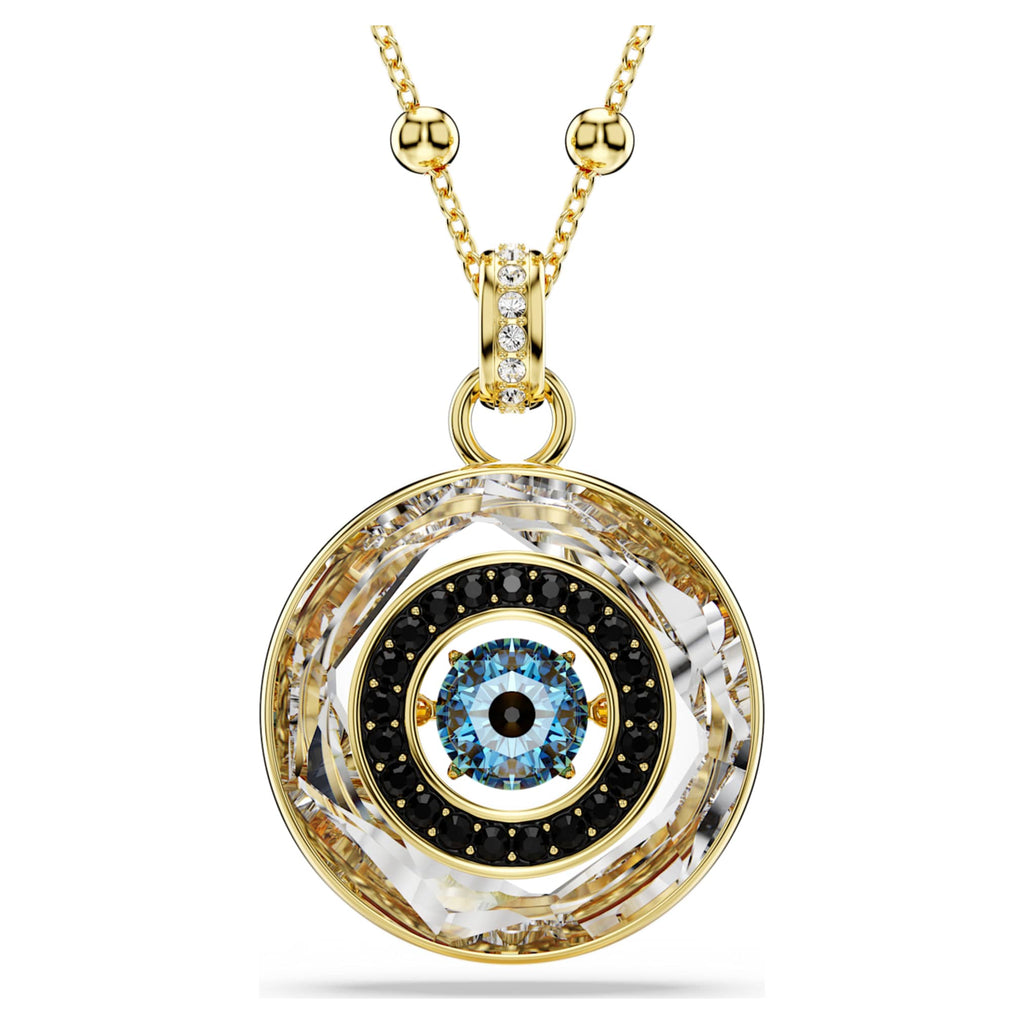 Swarovski Symbolica pendant Evil eye, Medium, Multicolored, 18K gold finish