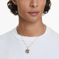Swarovski Symbolica pendant Evil eye, Medium, Multicolored, 18K gold finish