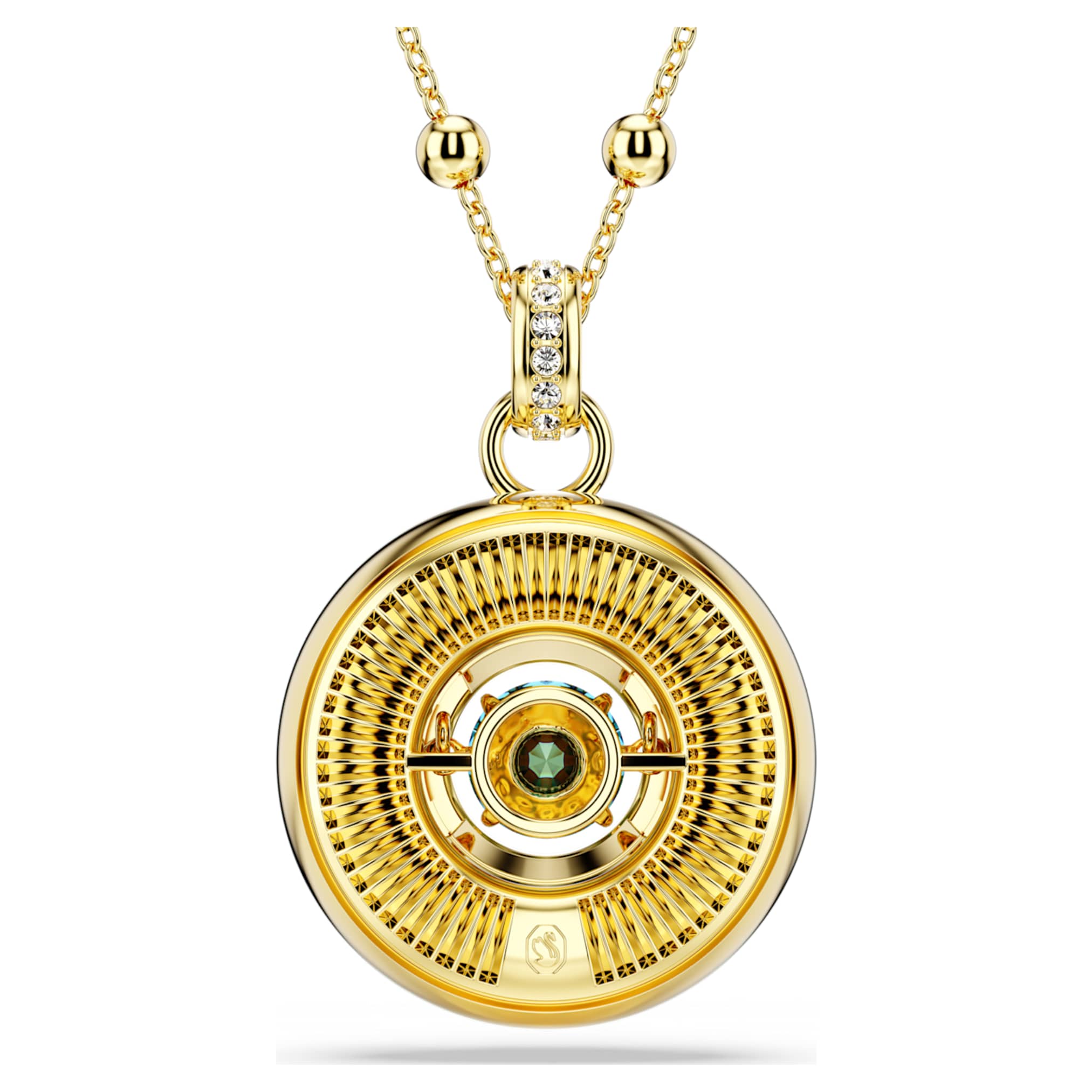 Swarovski Symbolica pendant Evil eye, Medium, Multicolored, 18K gold finish