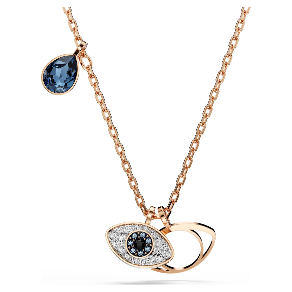 Swarovski Symbolica pendant Eye, Multicolored, 18K rose gold finish