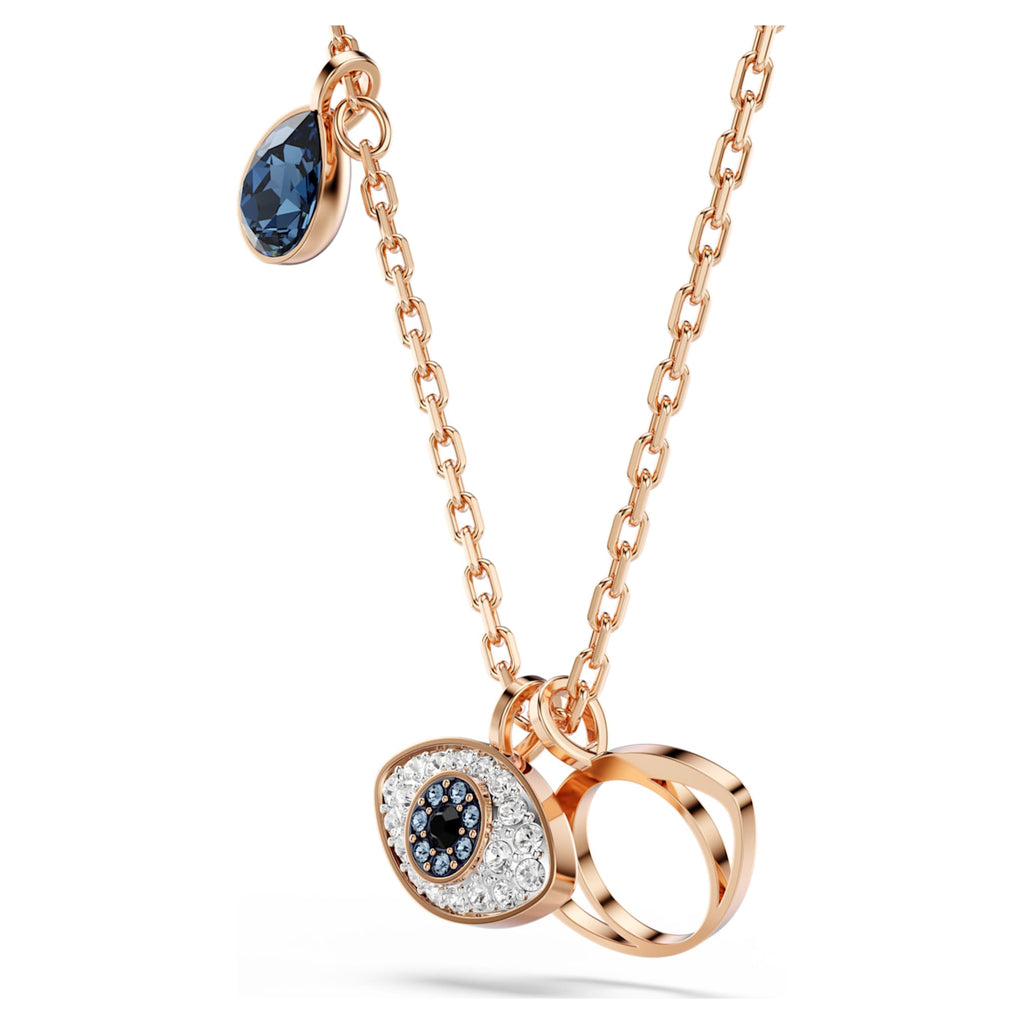 Swarovski Symbolica pendant Eye, Multicolored, 18K rose gold finish