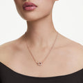 Swarovski Symbolica pendant Pavé, Horse shoe, White, 18K rose gold finish