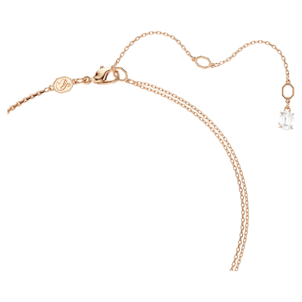 Swarovski Symbolica pendant Pavé, Horse shoe, White, 18K rose gold finish